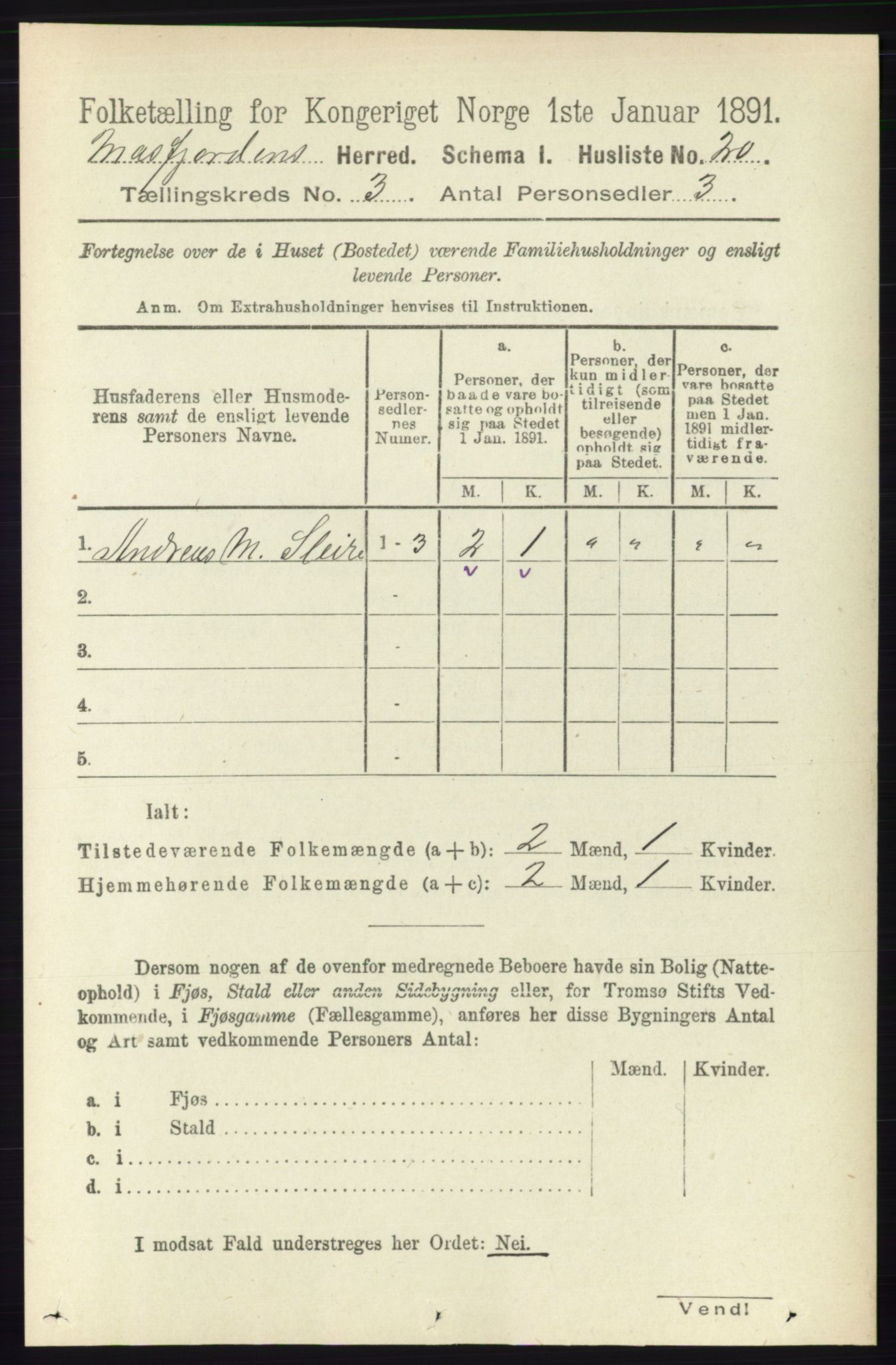 RA, 1891 census for 1266 Masfjorden, 1891, p. 515