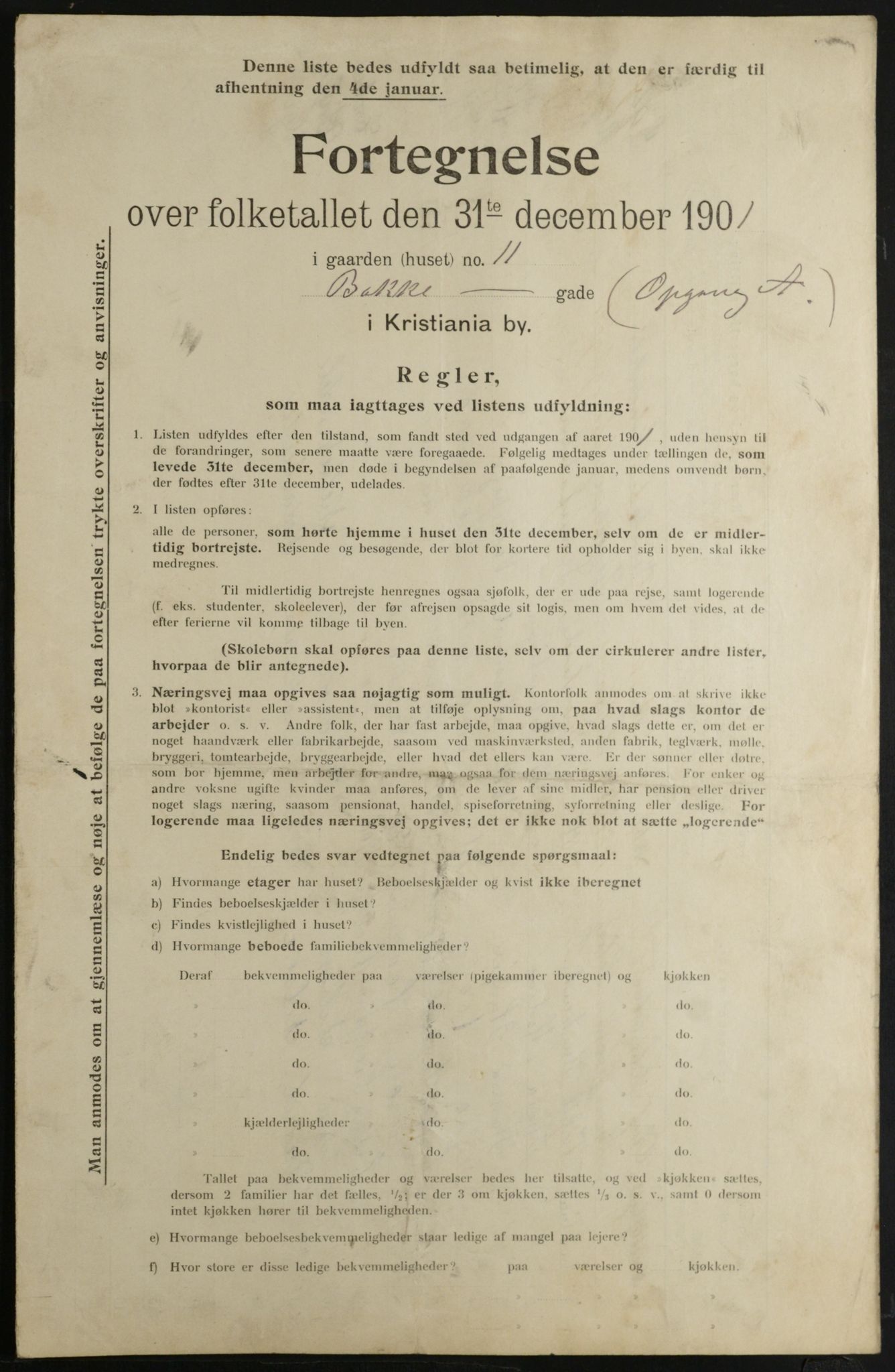 OBA, Municipal Census 1901 for Kristiania, 1901, p. 556