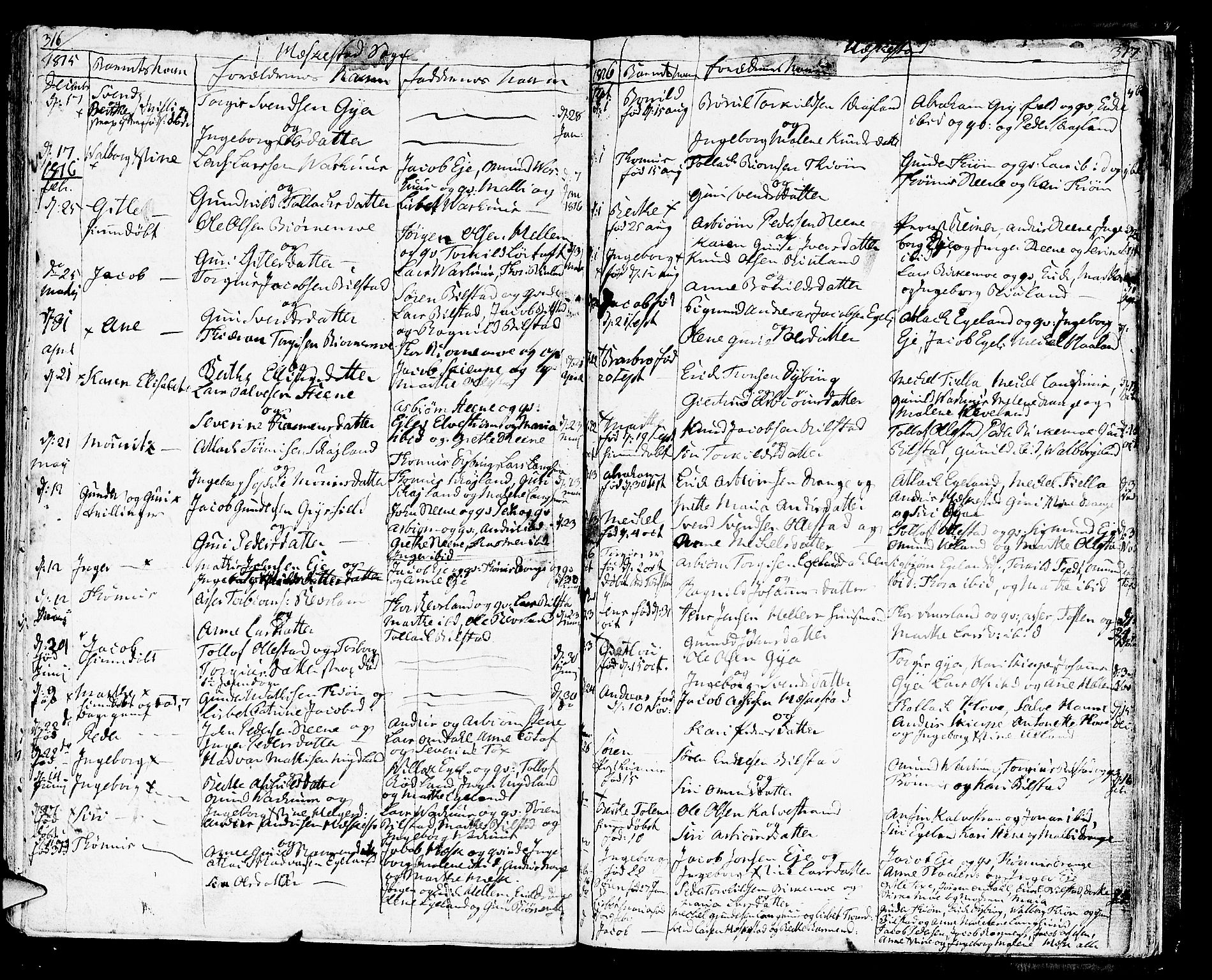 Helleland sokneprestkontor, SAST/A-101810: Parish register (official) no. A 3 /3, 1791-1817, p. 316-317