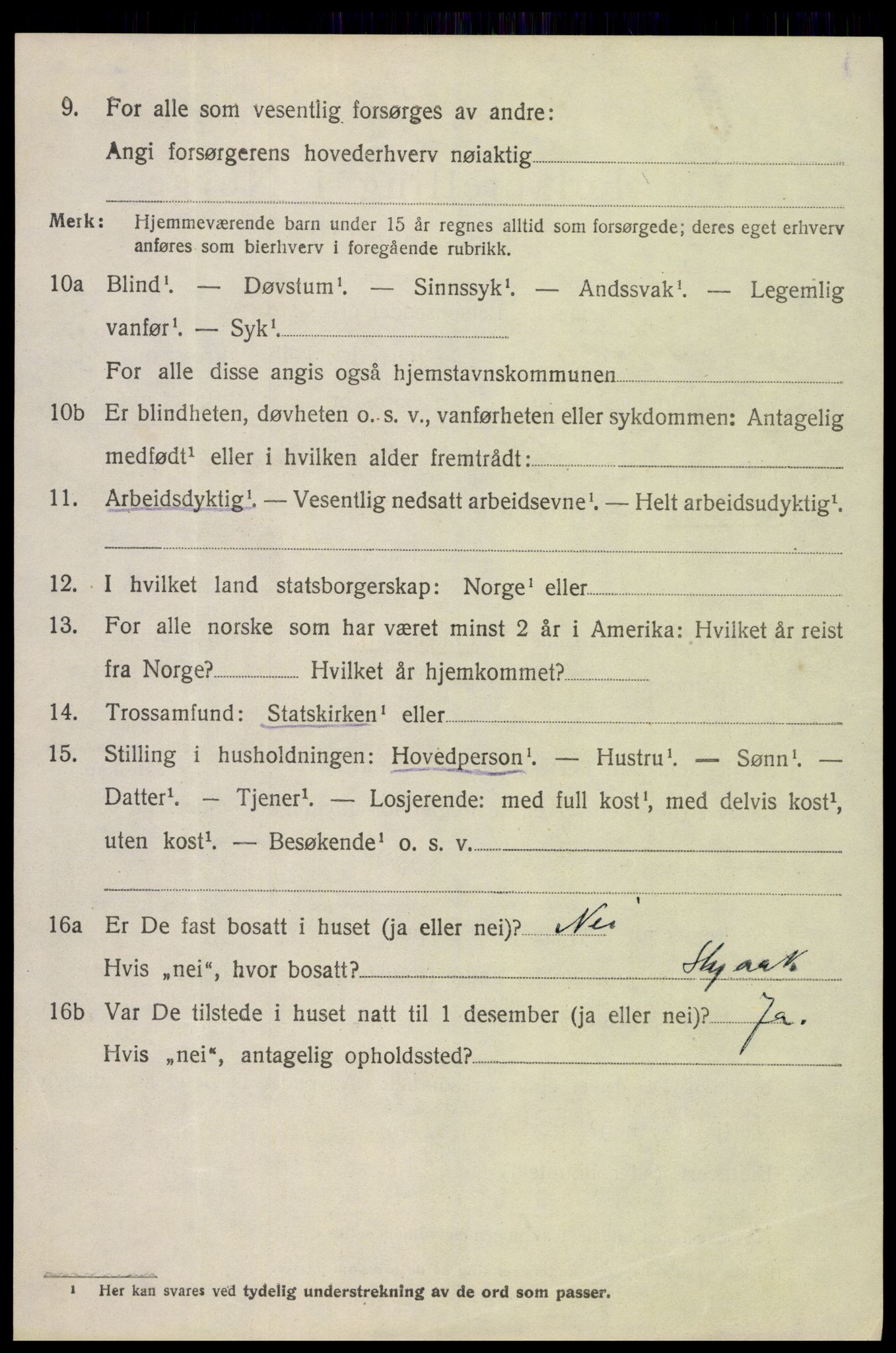 SAH, 1920 census for Skjåk, 1920, p. 5177