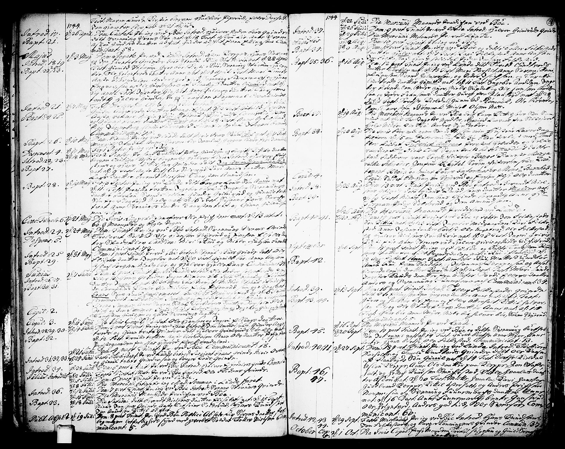 Bø kirkebøker, AV/SAKO-A-257/F/Fa/L0003: Parish register (official) no. 3, 1733-1748, p. 29