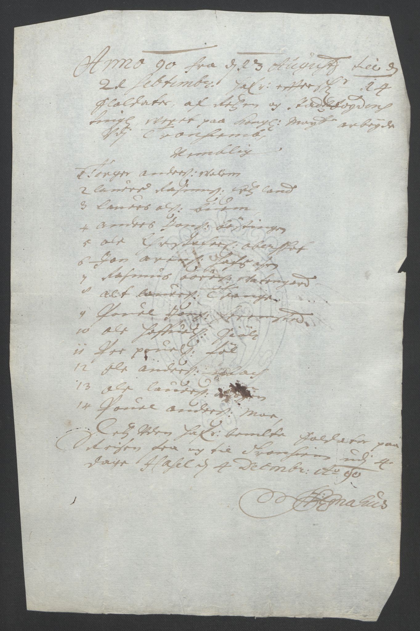 Rentekammeret inntil 1814, Reviderte regnskaper, Fogderegnskap, AV/RA-EA-4092/R57/L3849: Fogderegnskap Fosen, 1692-1693, p. 287