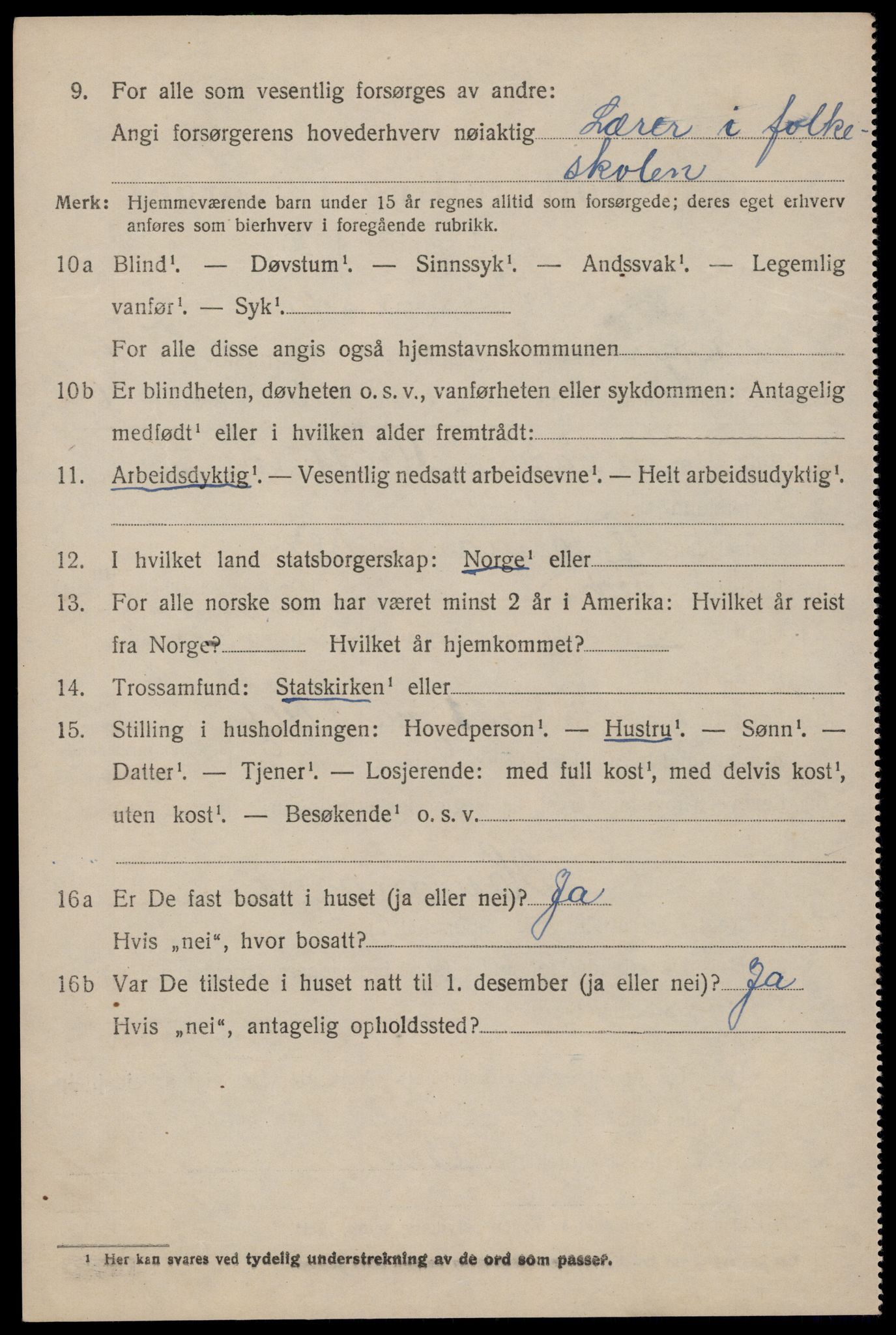 SAST, 1920 census for Eigersund, 1920, p. 3996