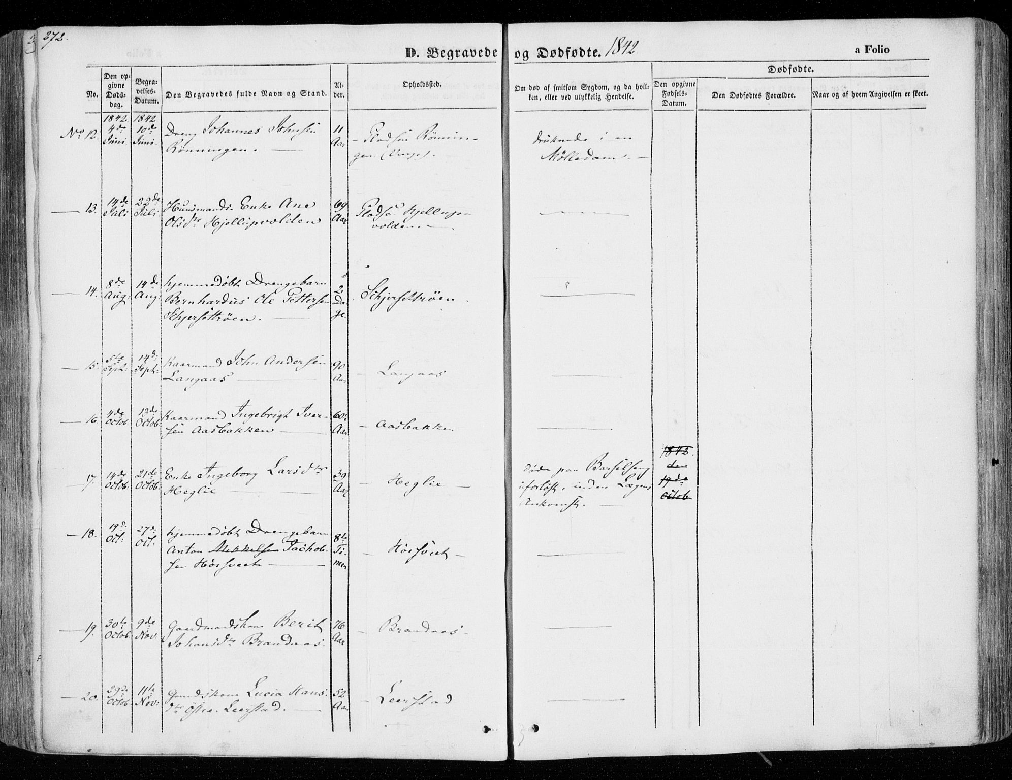 Ministerialprotokoller, klokkerbøker og fødselsregistre - Nord-Trøndelag, SAT/A-1458/701/L0007: Parish register (official) no. 701A07 /1, 1842-1854, p. 272
