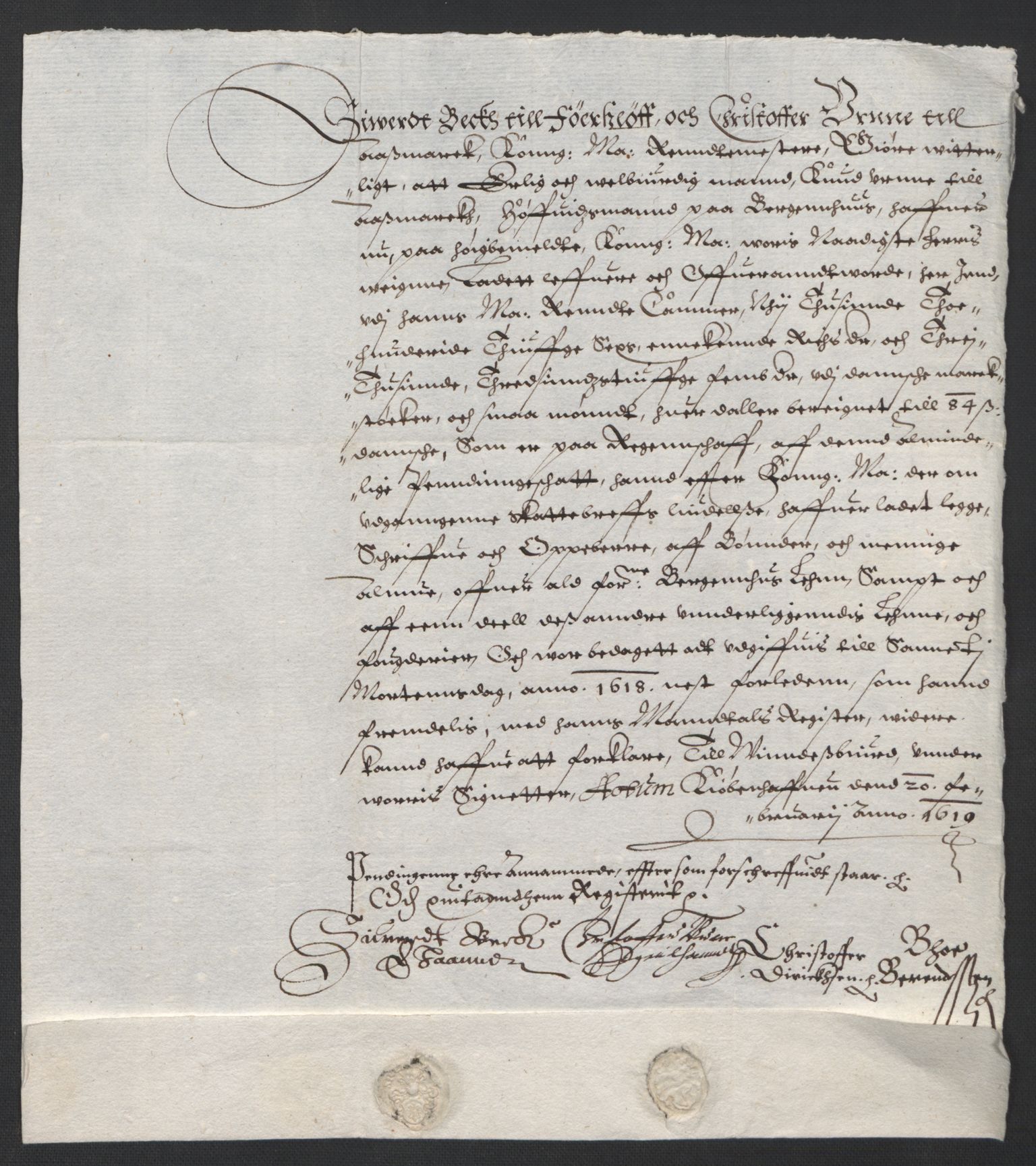 Rentekammeret inntil 1814, Reviderte regnskaper, Lensregnskaper, AV/RA-EA-5023/R/Rb/Rbt/L0028: Bergenhus len, 1615-1620