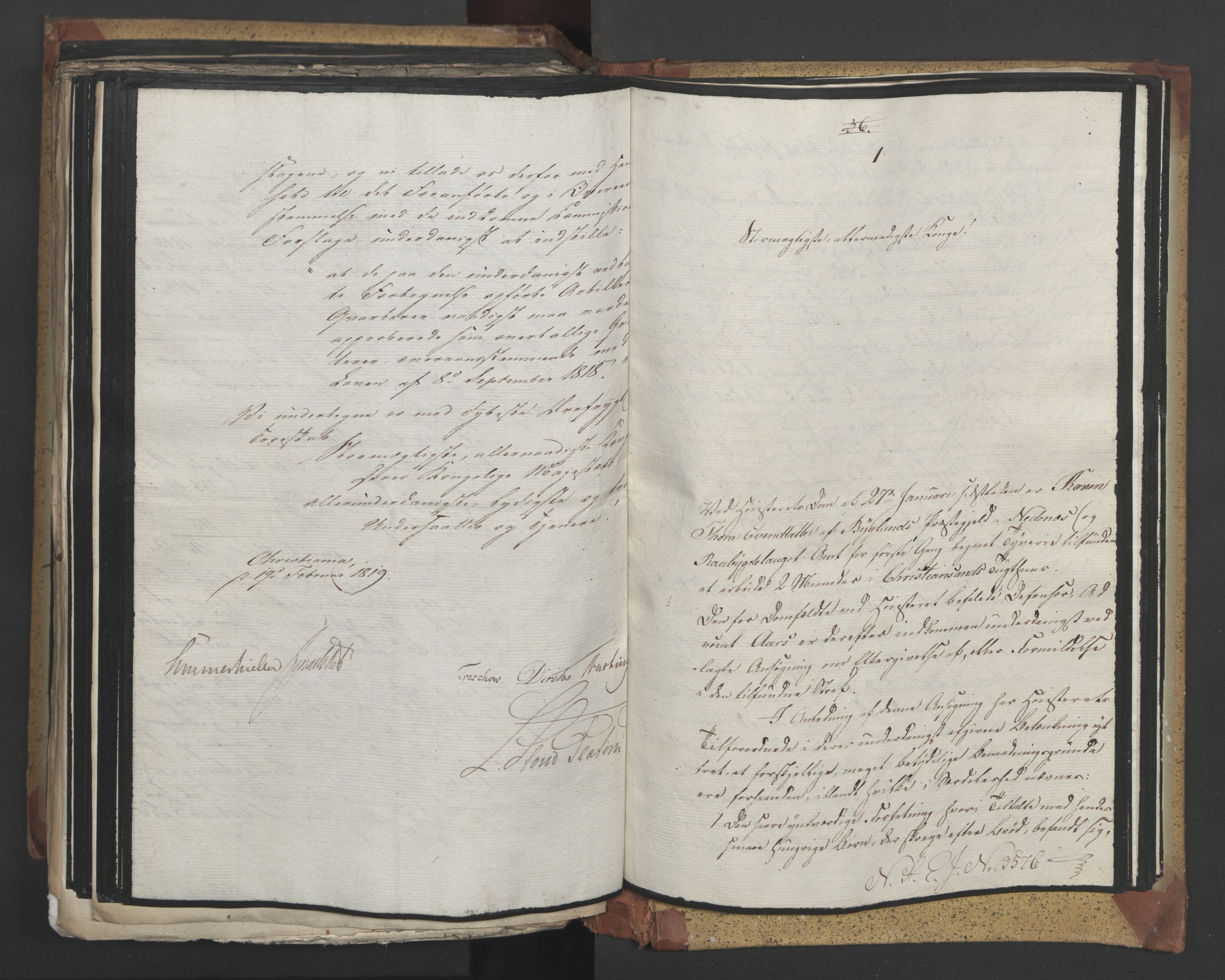 Statsrådsavdelingen i Stockholm, AV/RA-S-1003/D/Da/L0017: Regjeringsinnstillinger nr. 3469-3598, 1819, p. 405