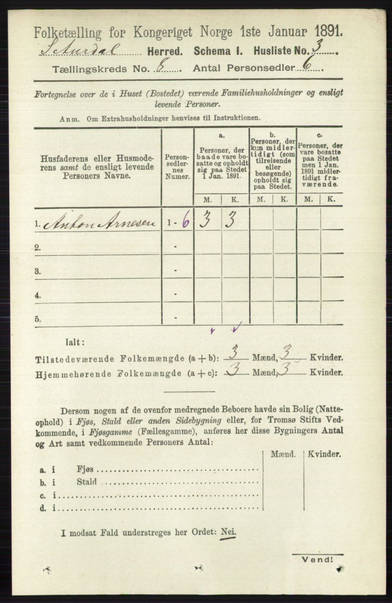 RA, 1891 census for 0540 Sør-Aurdal, 1891, p. 4753