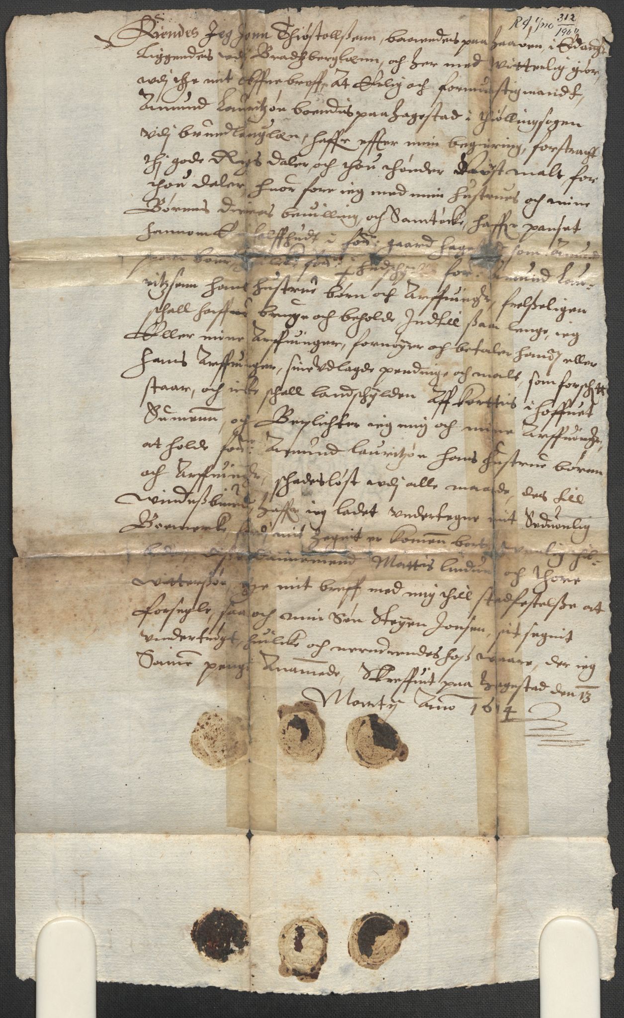 Riksarkivets diplomsamling, RA/EA-5965/F15/L0025: Prestearkiv - Vestfold, 1572-1782, p. 22