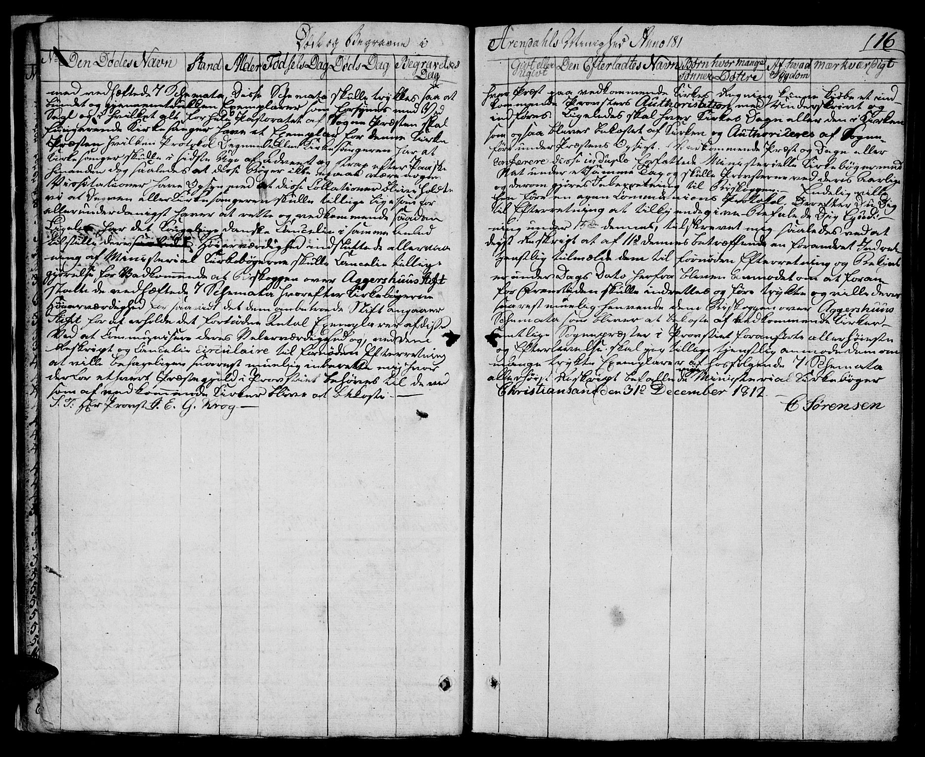 Arendal sokneprestkontor, Trefoldighet, AV/SAK-1111-0040/F/Fa/L0003: Parish register (official) no. A 3, 1805-1868, p. 16