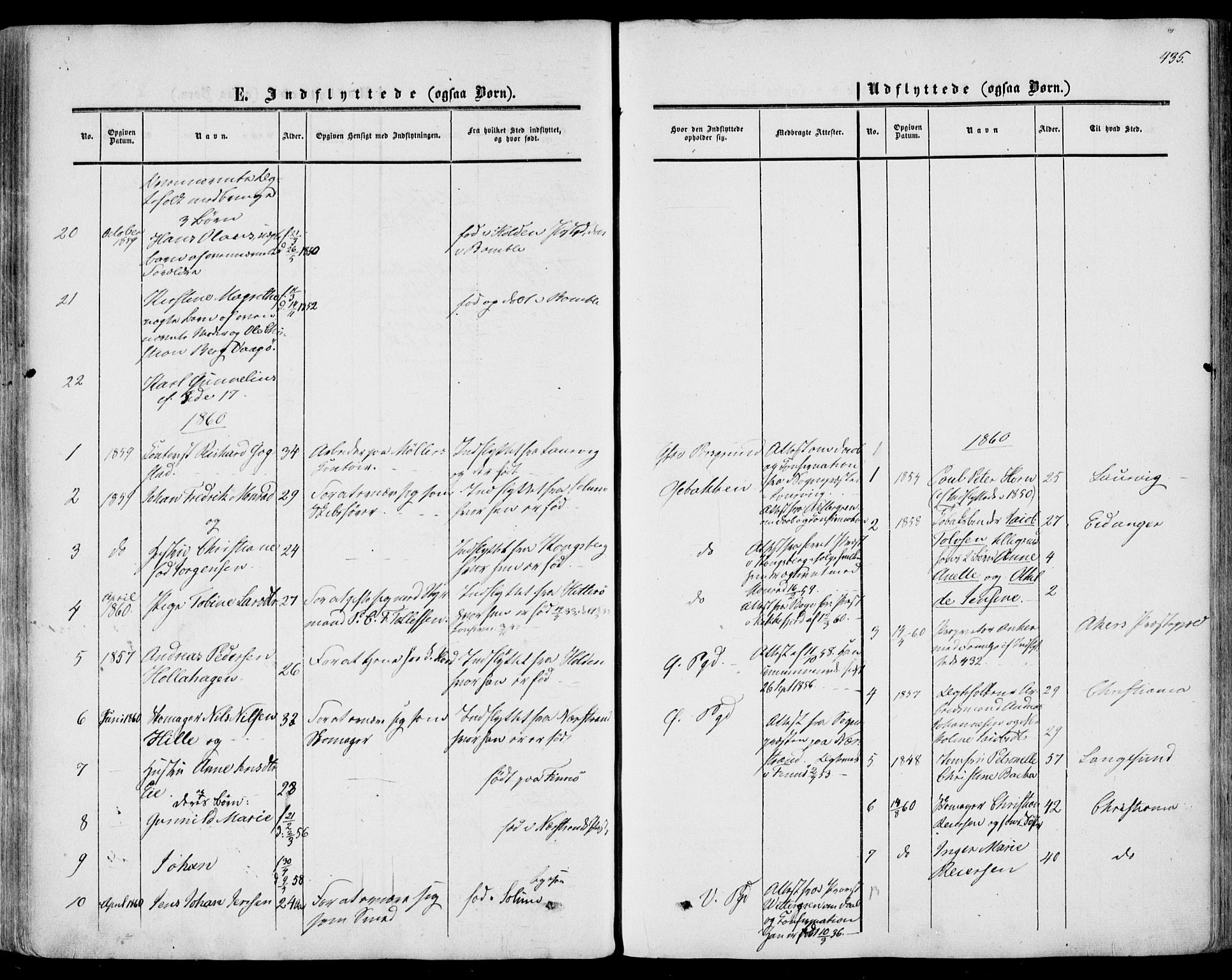 Porsgrunn kirkebøker , SAKO/A-104/F/Fa/L0007: Parish register (official) no. 7, 1858-1877, p. 435