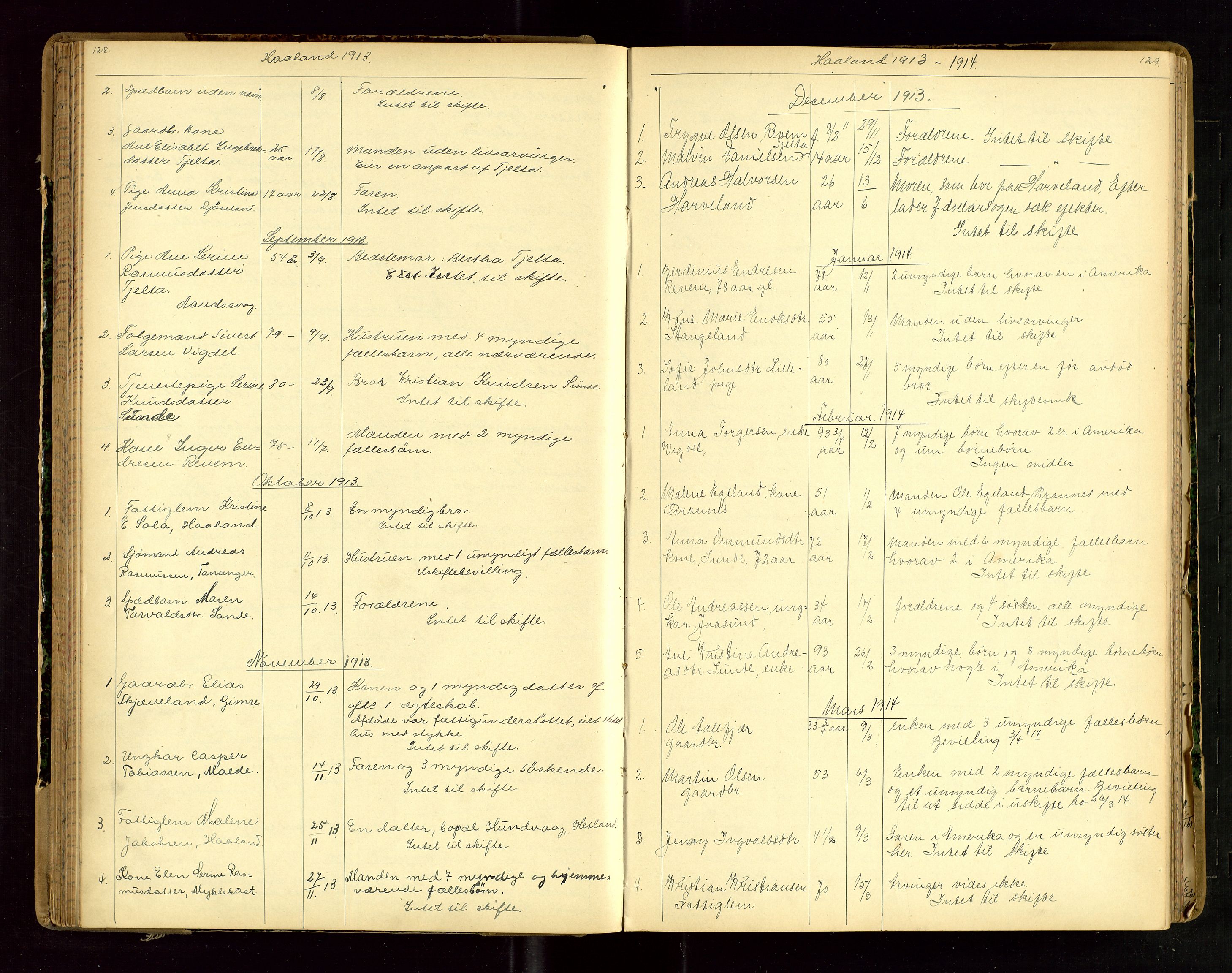 Jæren sorenskriveri, AV/SAST-A-100310/01/5/52/52B/L0003: DØDSFALLPROTOKOLL, 1910-1916, p. 128-129