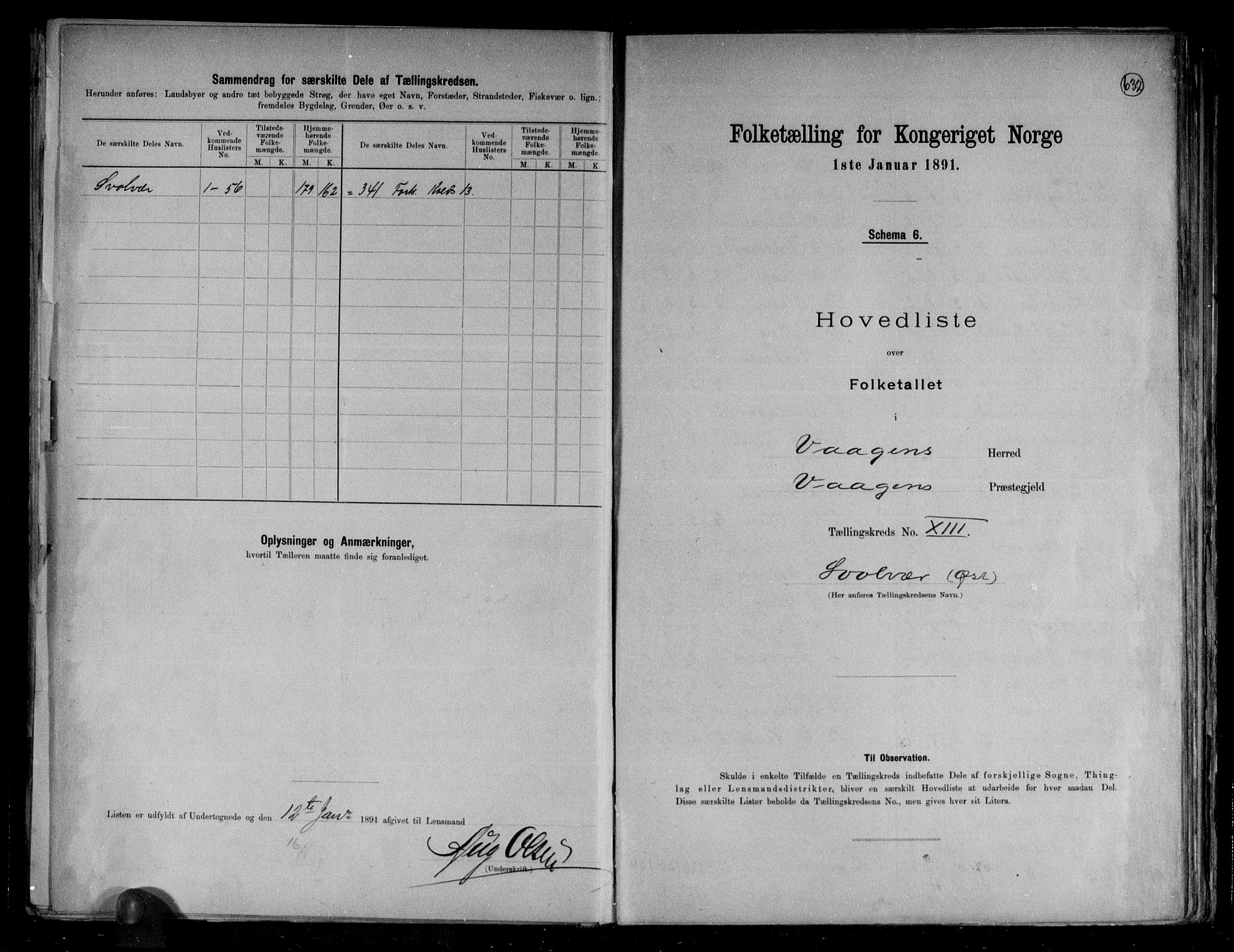 RA, 1891 census for 1865 Vågan, 1891, p. 36