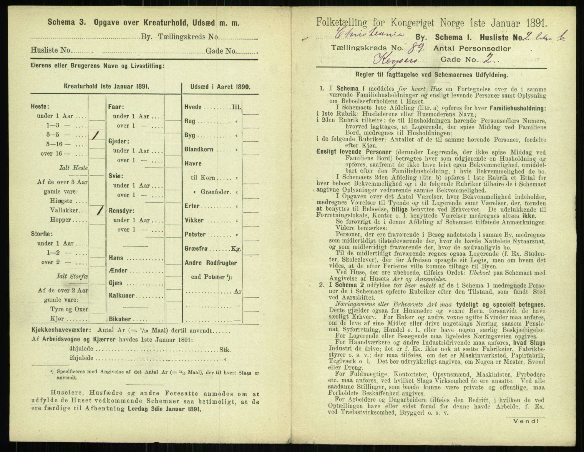 RA, 1891 census for 0301 Kristiania, 1891, p. 43879