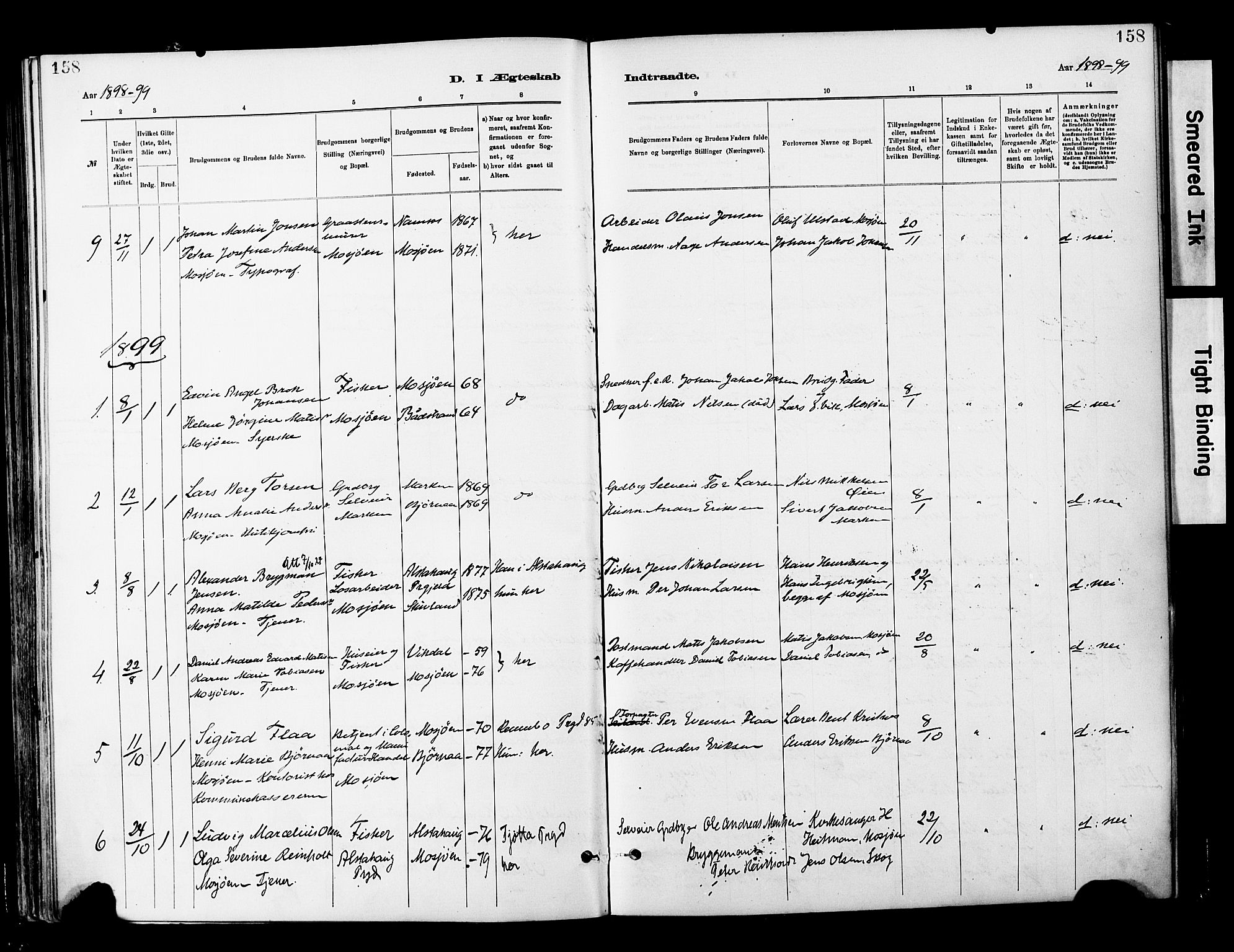 Ministerialprotokoller, klokkerbøker og fødselsregistre - Nordland, SAT/A-1459/820/L0296: Parish register (official) no. 820A17, 1880-1903, p. 158