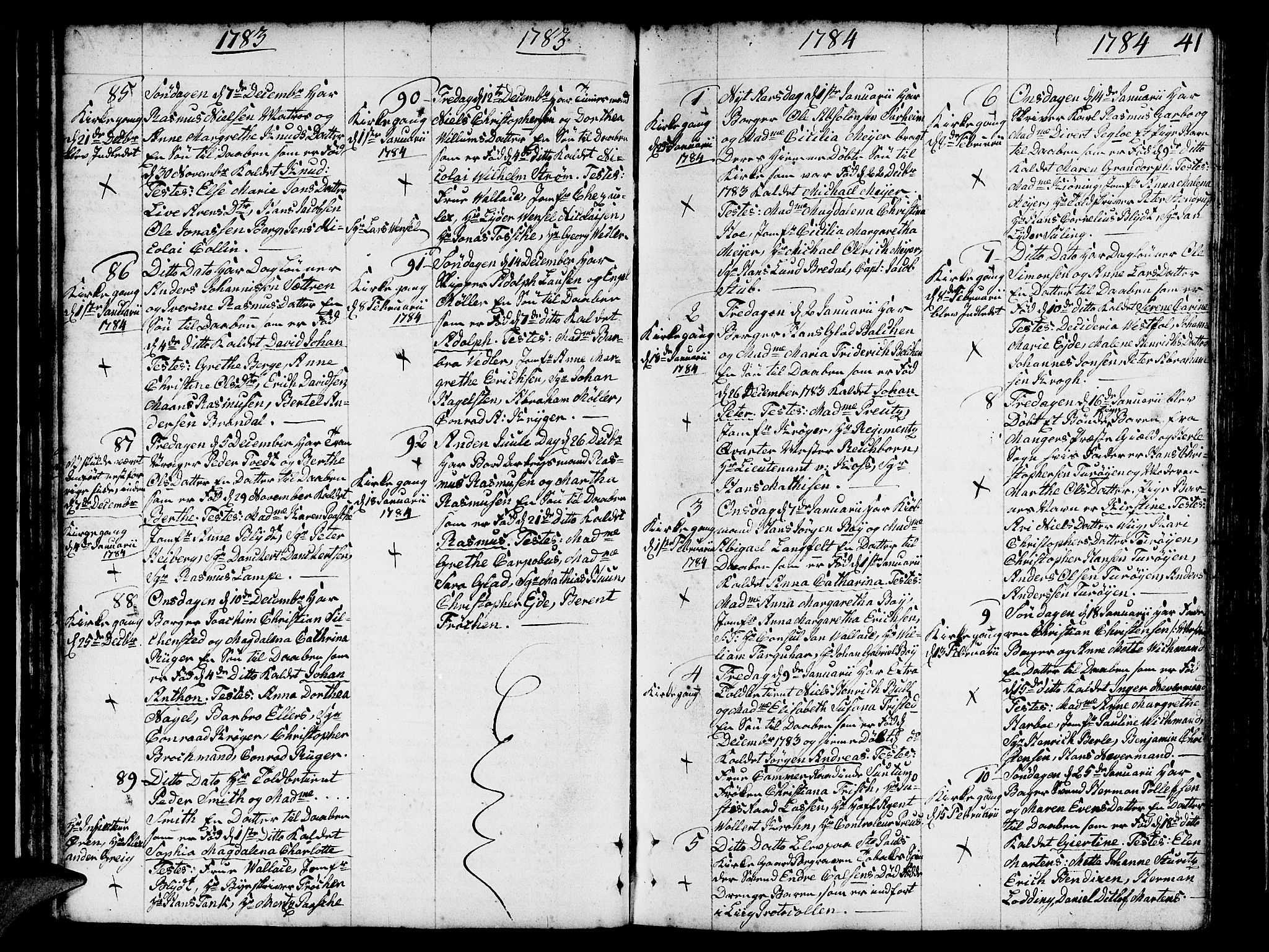 Nykirken Sokneprestembete, SAB/A-77101/H/Haa/L0005: Parish register (official) no. A 5, 1775-1808, p. 41