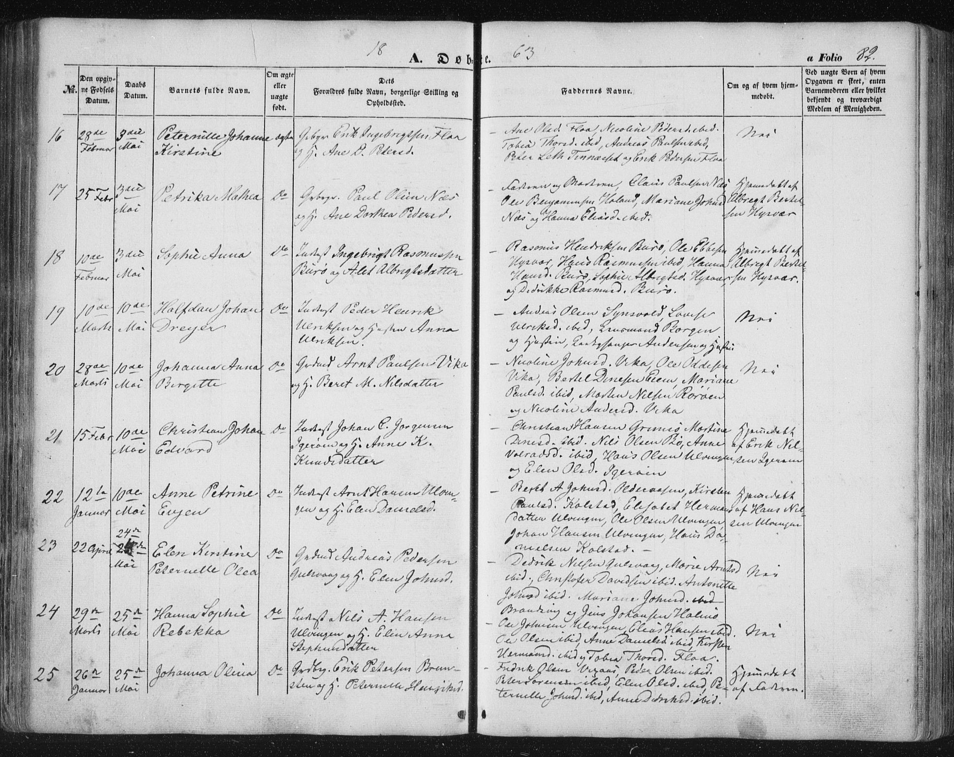 Ministerialprotokoller, klokkerbøker og fødselsregistre - Nordland, AV/SAT-A-1459/816/L0240: Parish register (official) no. 816A06, 1846-1870, p. 82