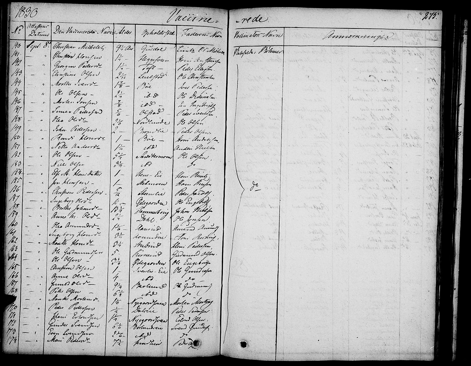 Gausdal prestekontor, AV/SAH-PREST-090/H/Ha/Haa/L0006: Parish register (official) no. 6, 1830-1839, p. 275