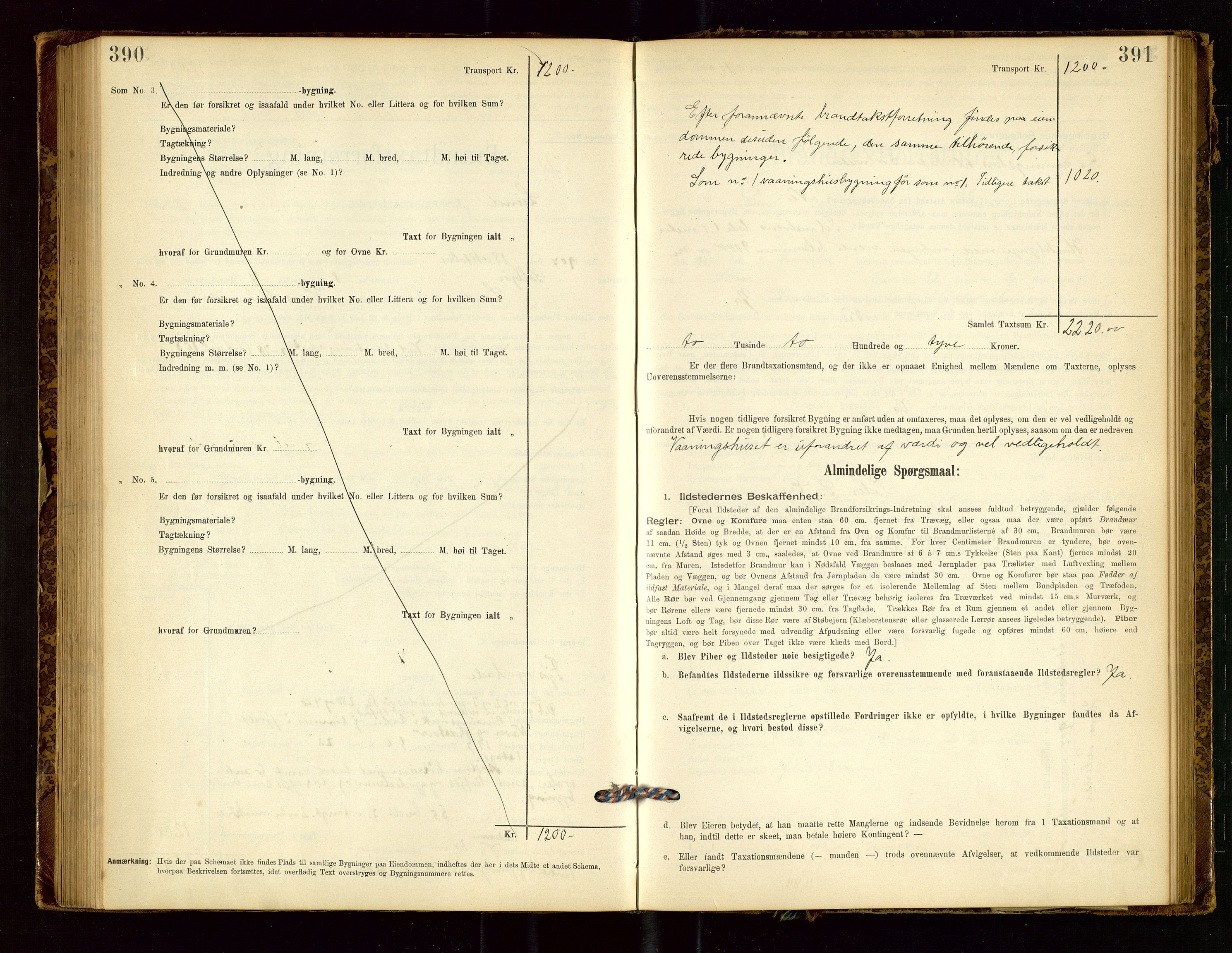 Lund lensmannskontor, SAST/A-100303/Gob/L0001: "Brandtakstprotokol", 1894-1907, p. 390-391