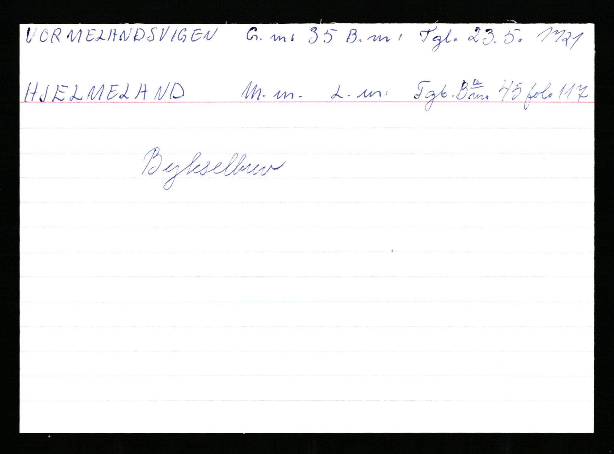Statsarkivet i Stavanger, AV/SAST-A-101971/03/Y/Ym/L0068: Åstedskort sortert etter gårdsnavn: Vormedal - Ytrevold, 1600-1950, p. 24
