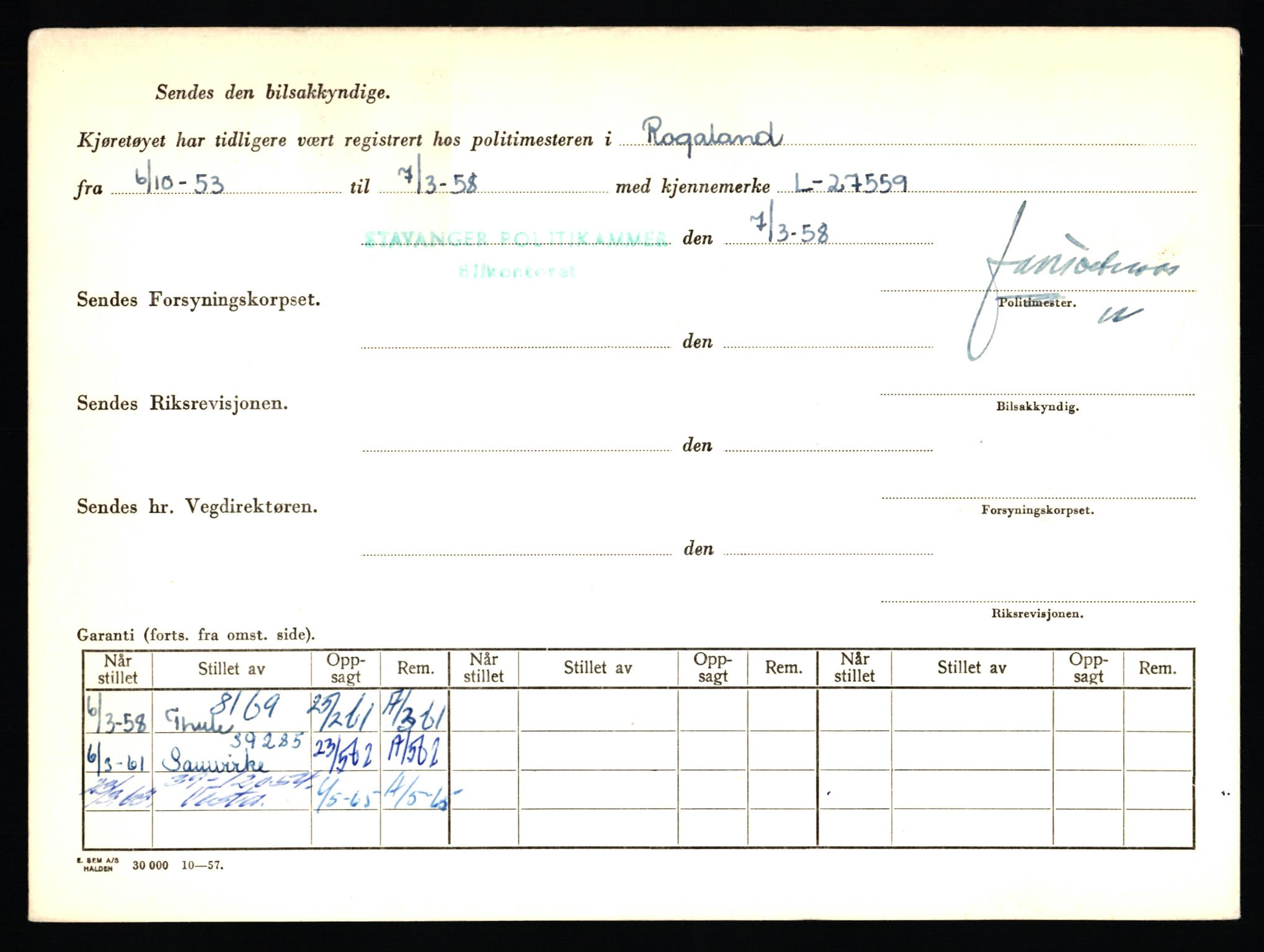 Stavanger trafikkstasjon, AV/SAST-A-101942/0/F/L0005: L-1350 - L-1699, 1930-1971, p. 1086