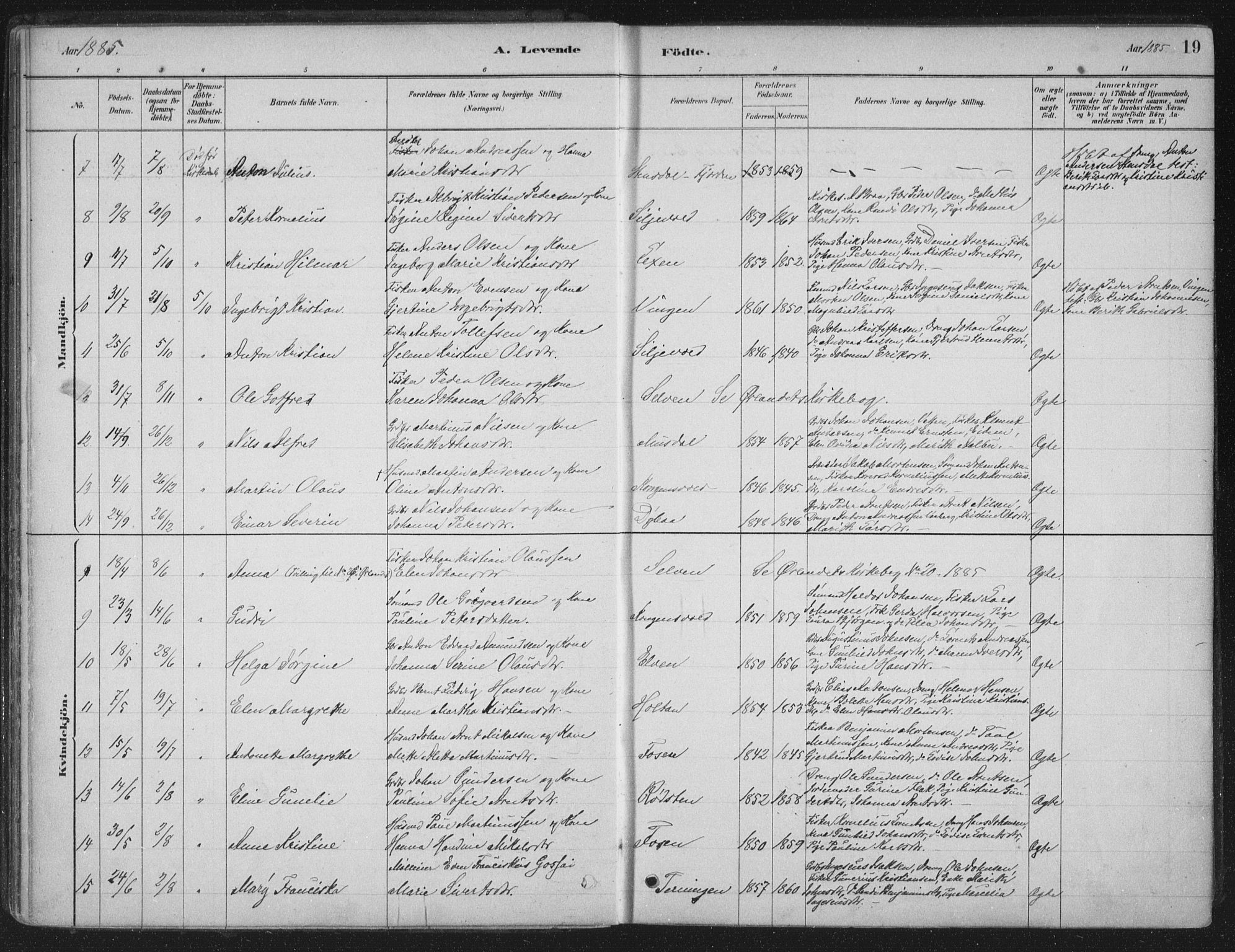 Ministerialprotokoller, klokkerbøker og fødselsregistre - Sør-Trøndelag, SAT/A-1456/662/L0755: Parish register (official) no. 662A01, 1879-1905, p. 19