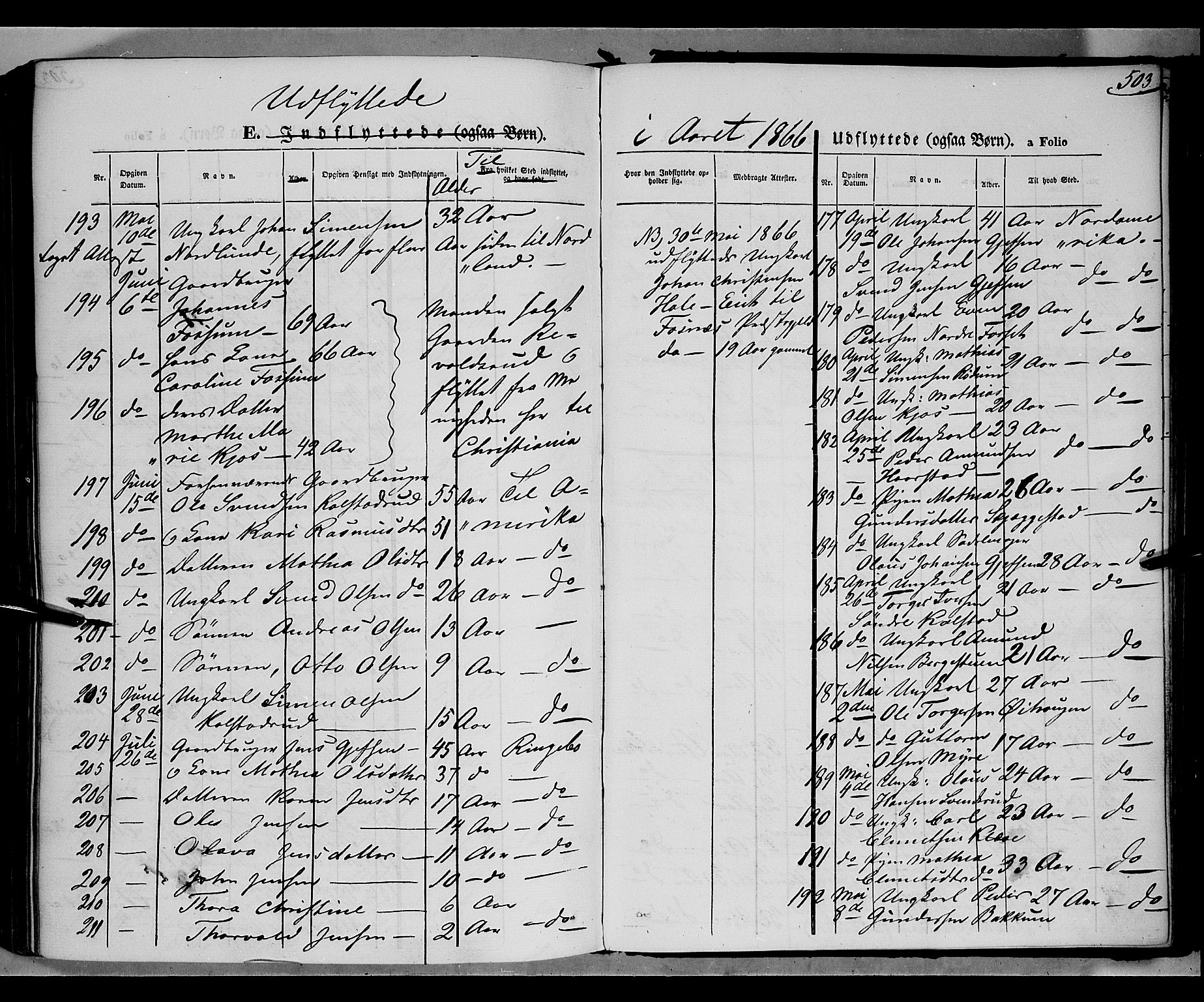 Gausdal prestekontor, SAH/PREST-090/H/Ha/Haa/L0009: Parish register (official) no. 9, 1862-1873, p. 503