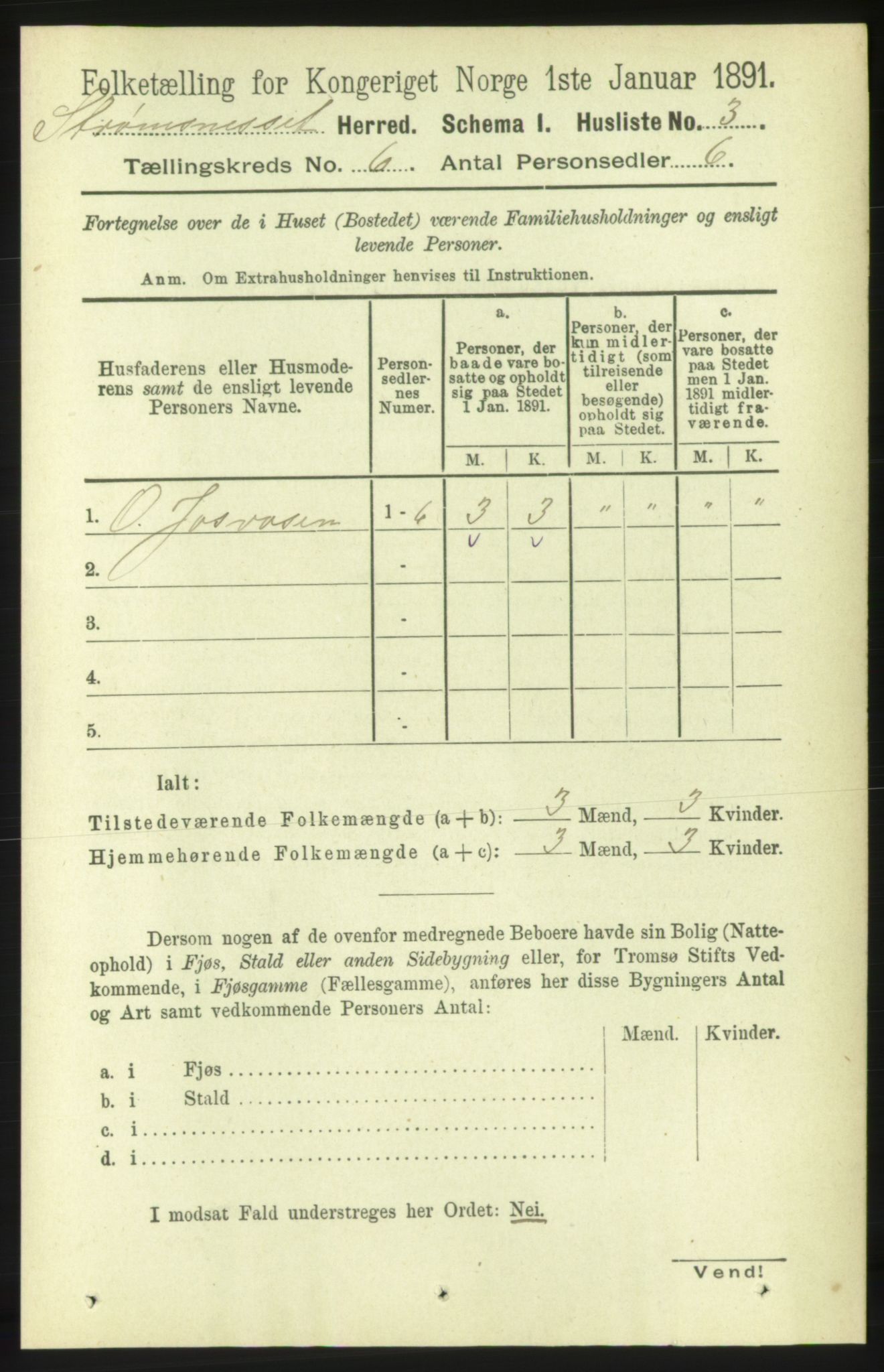 RA, 1891 census for 1559 Straumsnes, 1891, p. 1157