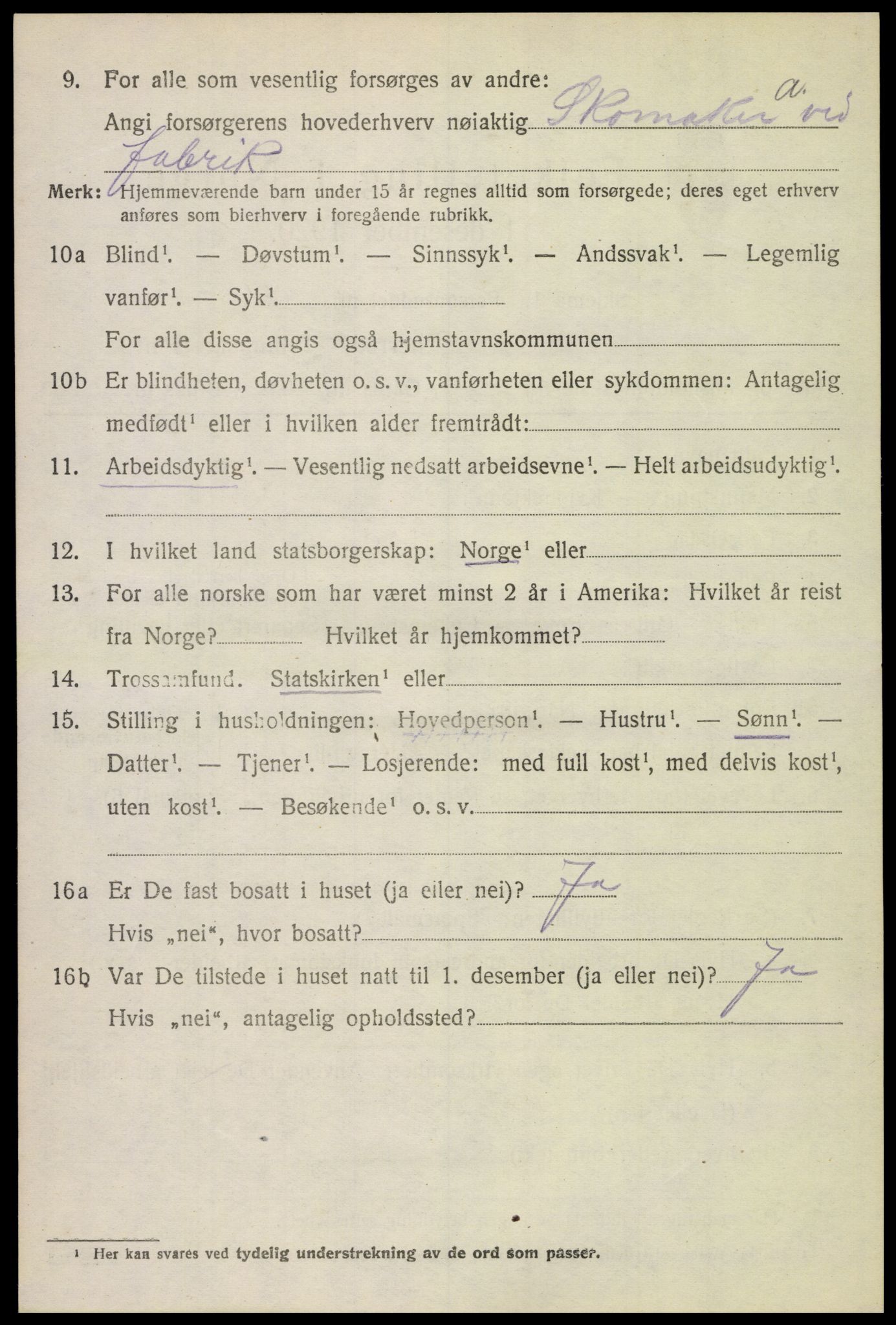 SAH, 1920 census for Ringsaker, 1920, p. 29409