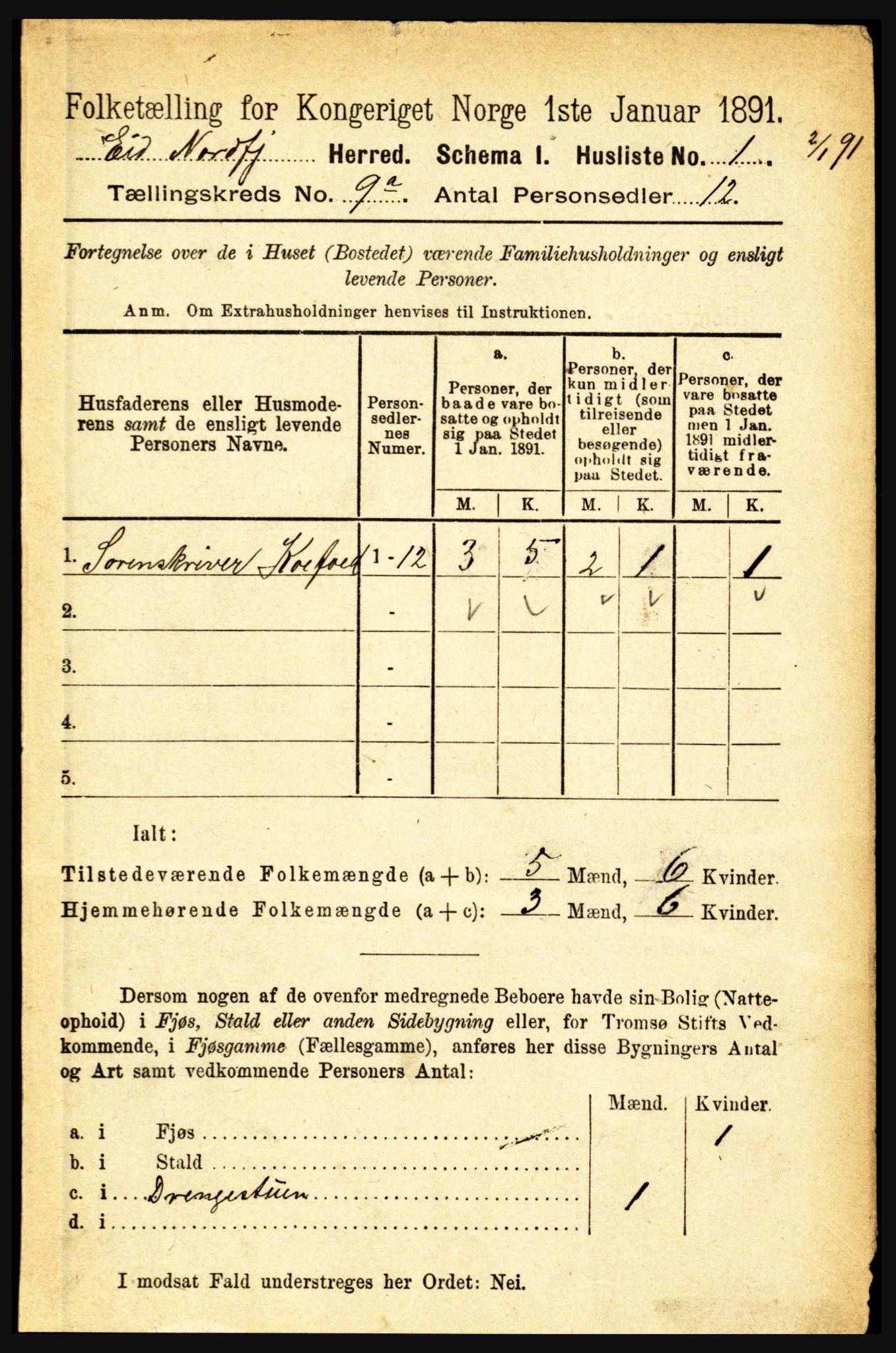 RA, 1891 census for 1443 Eid, 1891, p. 2147