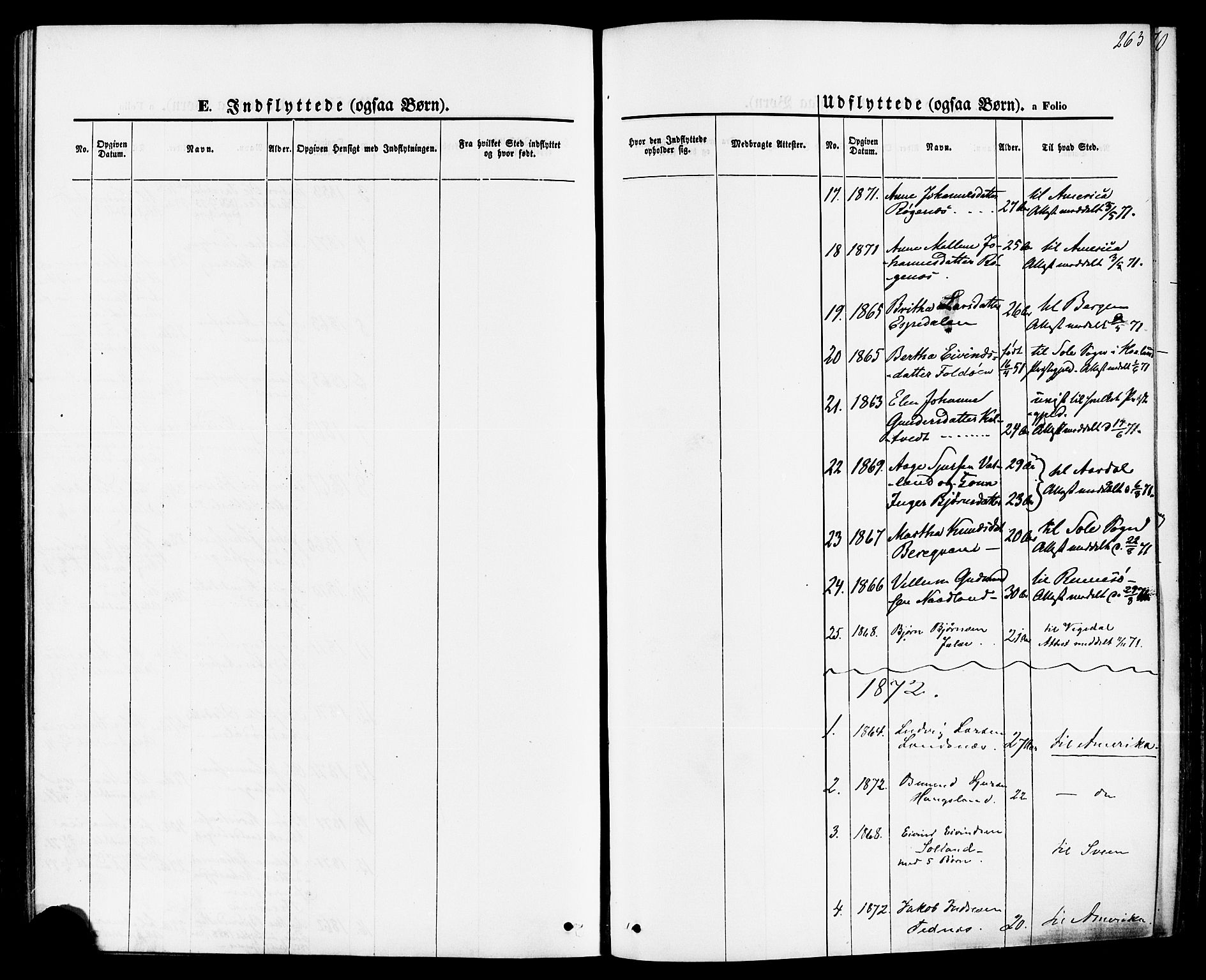 Jelsa sokneprestkontor, SAST/A-101842/01/IV: Parish register (official) no. A 8, 1867-1883, p. 263