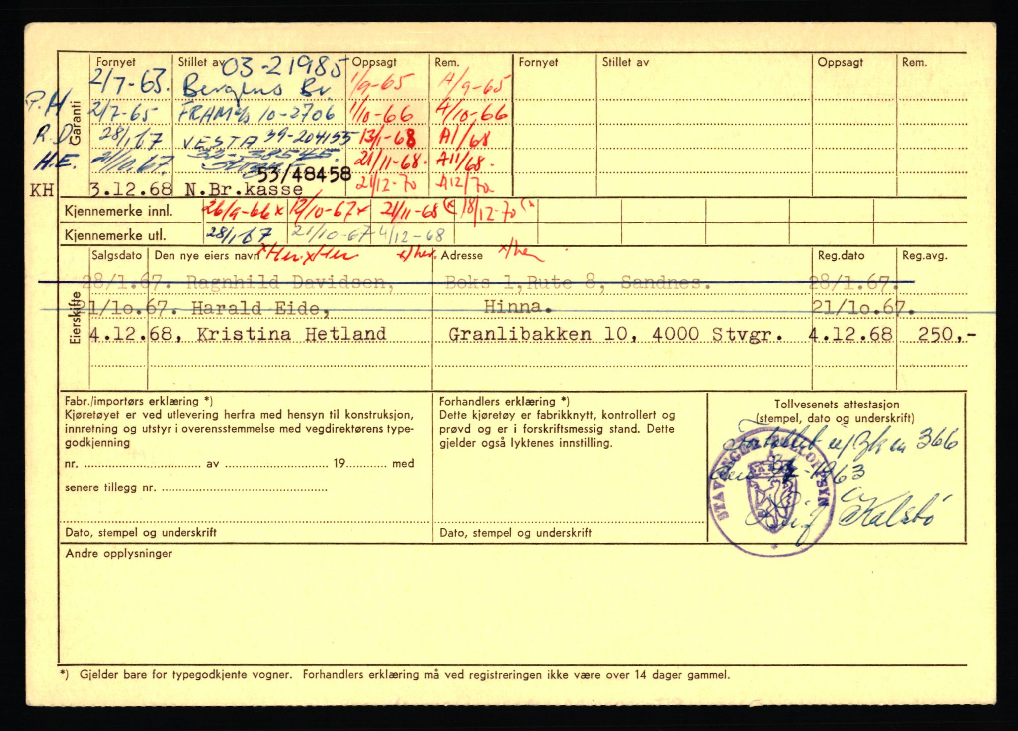 Stavanger trafikkstasjon, AV/SAST-A-101942/0/F/L0053: L-52900 - L-54199, 1930-1971, p. 2666