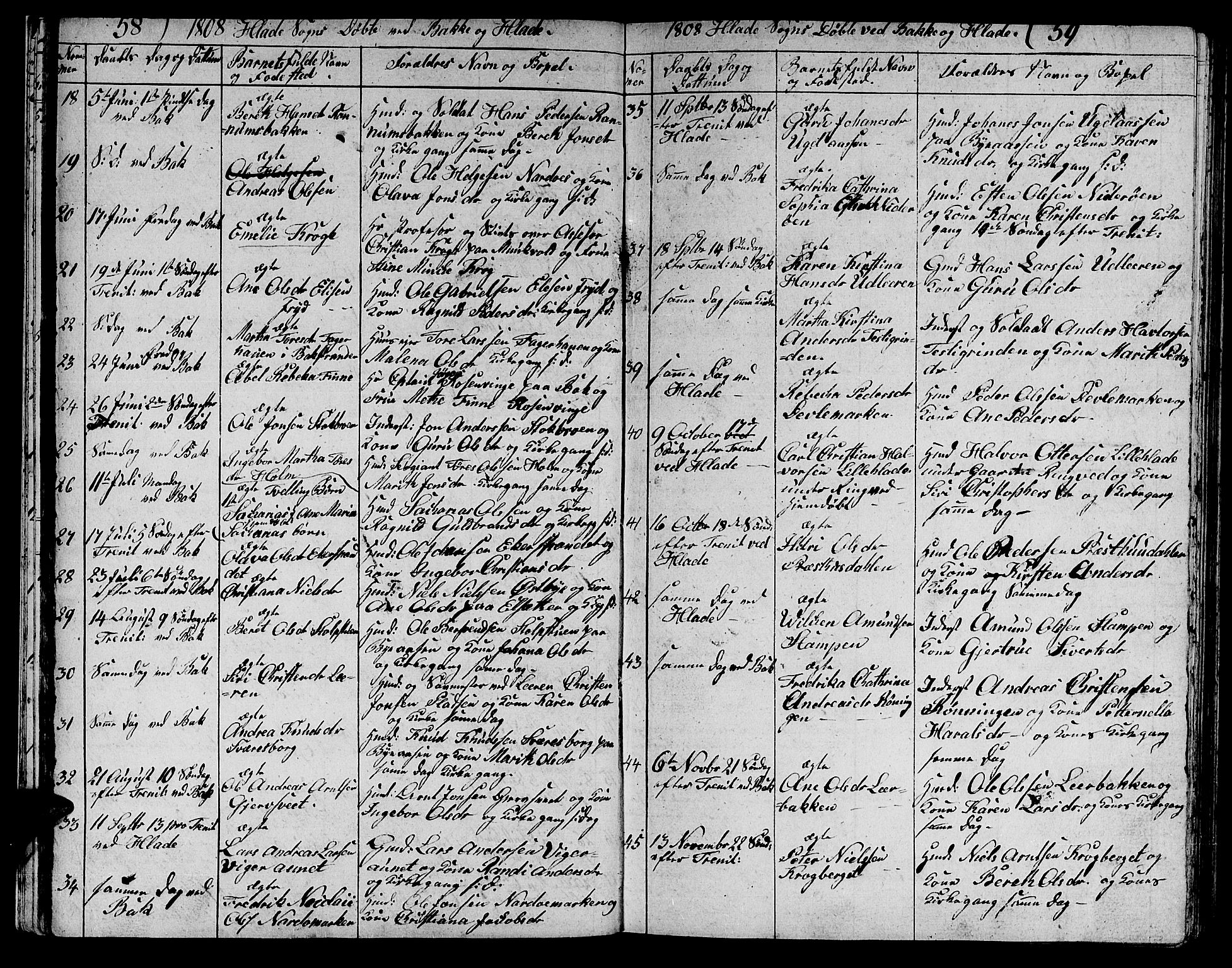 Ministerialprotokoller, klokkerbøker og fødselsregistre - Sør-Trøndelag, SAT/A-1456/606/L0306: Parish register (copy) no. 606C02, 1797-1829, p. 58-59