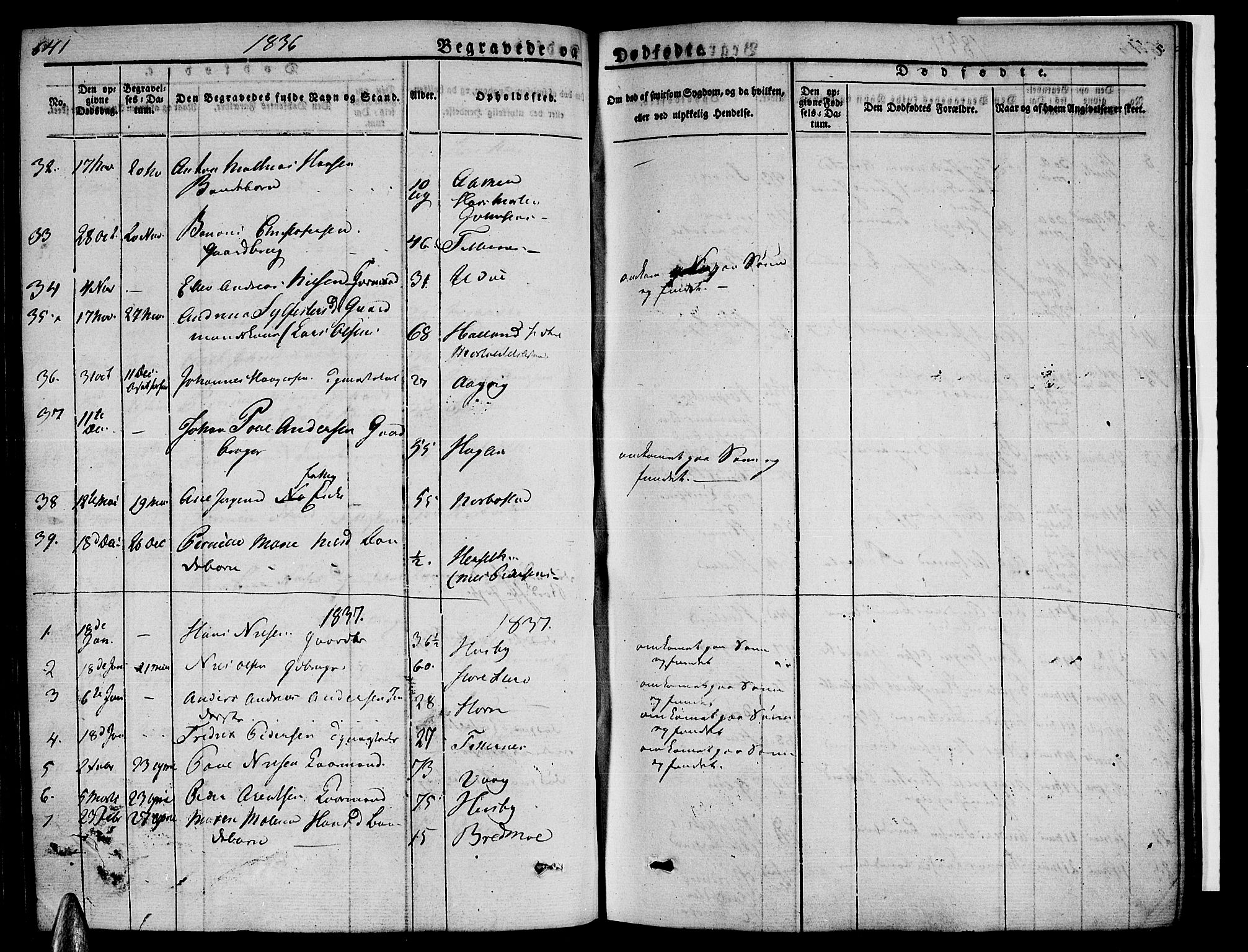 Ministerialprotokoller, klokkerbøker og fødselsregistre - Nordland, AV/SAT-A-1459/838/L0548: Parish register (official) no. 838A06, 1829-1839, p. 641-642