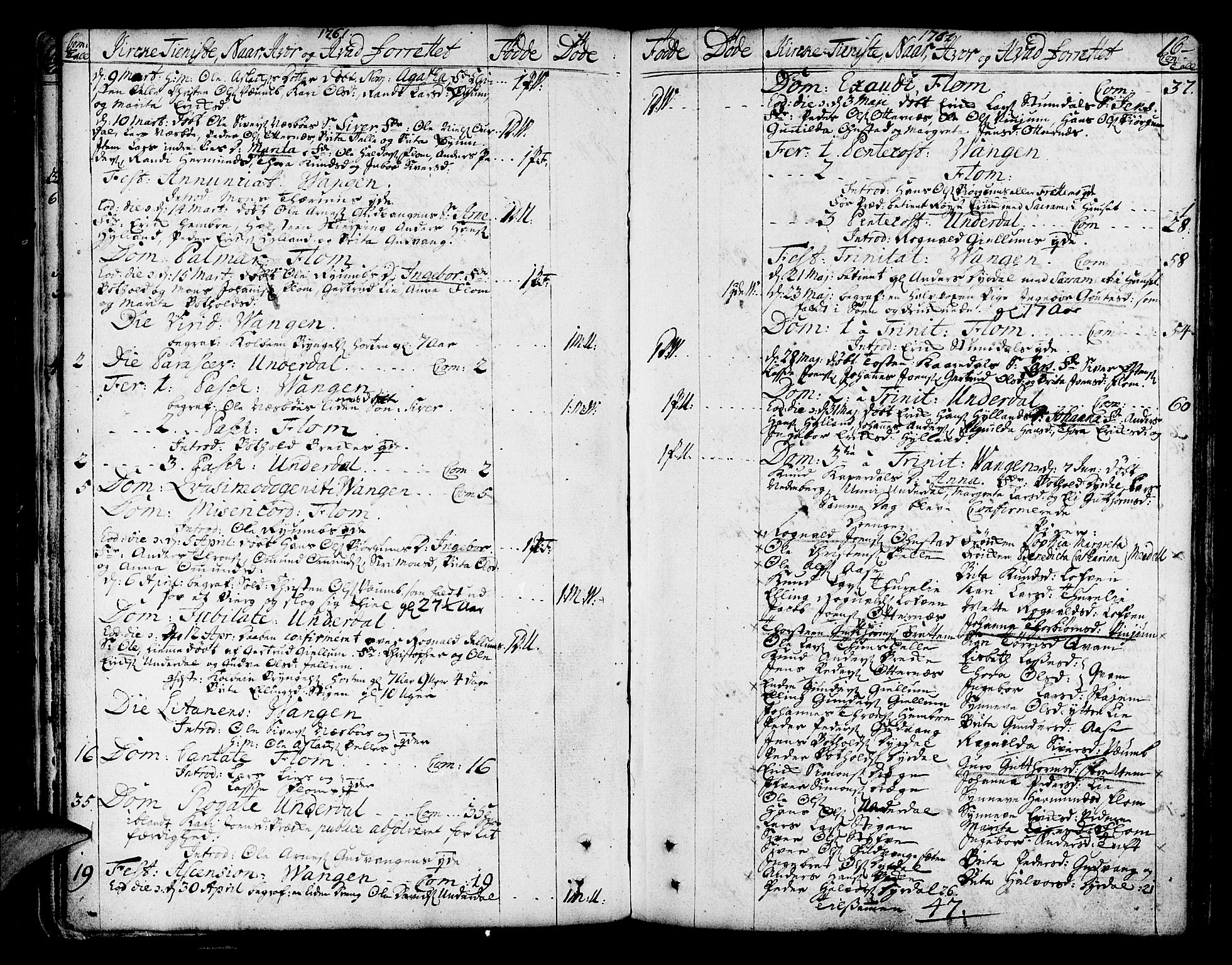 Aurland sokneprestembete, AV/SAB-A-99937/H/Ha/Haa/L0004: Parish register (official) no. A 4, 1756-1801, p. 16