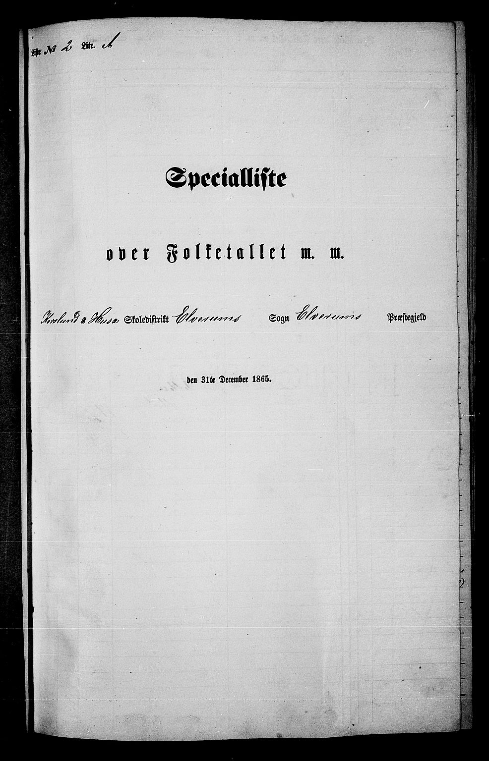 RA, 1865 census for Elverum, 1865, p. 37