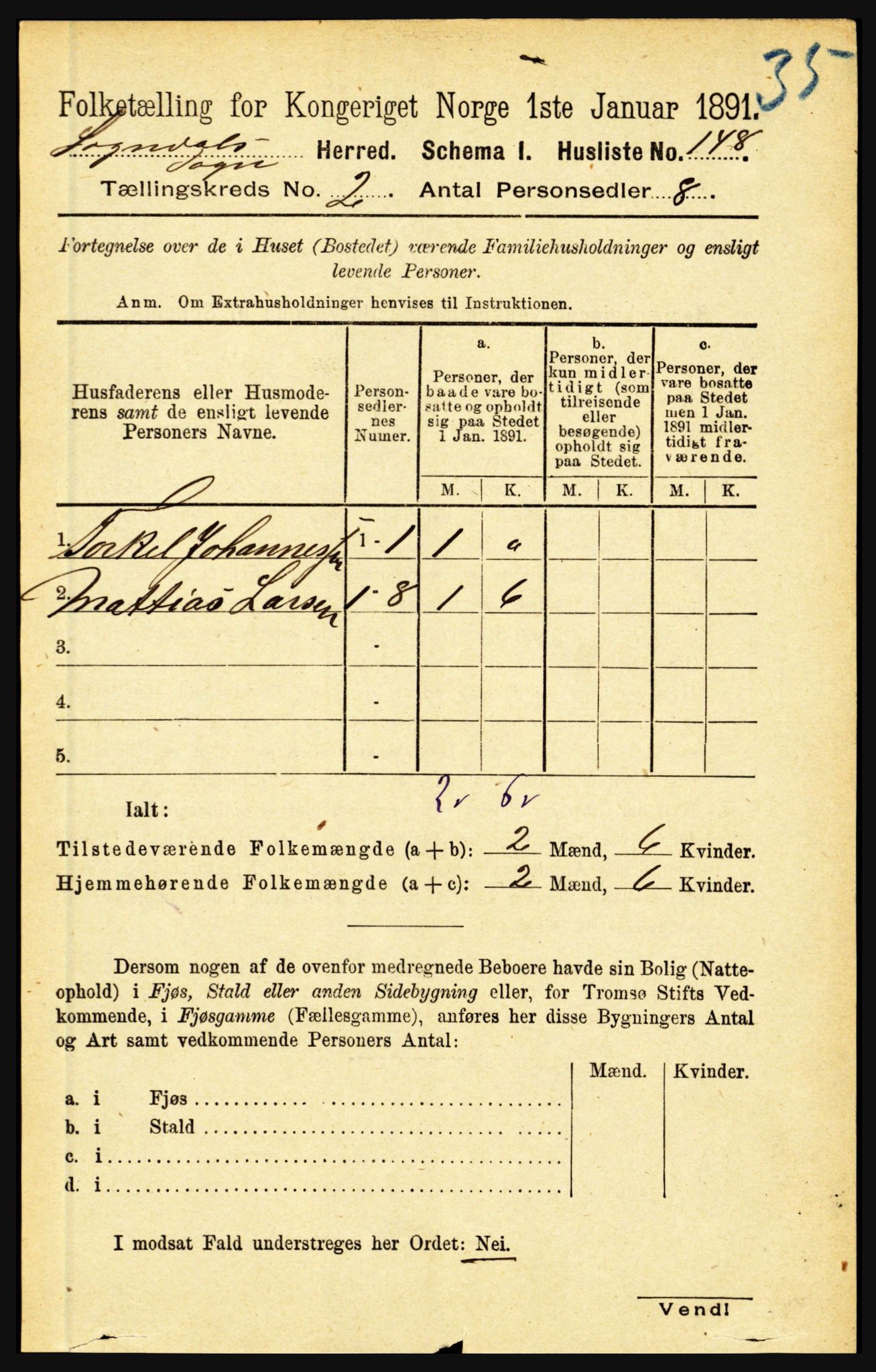 RA, 1891 census for 1420 Sogndal, 1891, p. 589