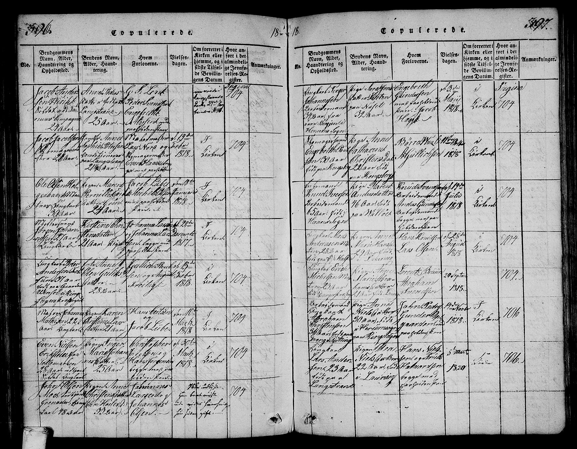 Larvik kirkebøker, SAKO/A-352/F/Fa/L0001: Parish register (official) no. I 1, 1814-1825, p. 396-397