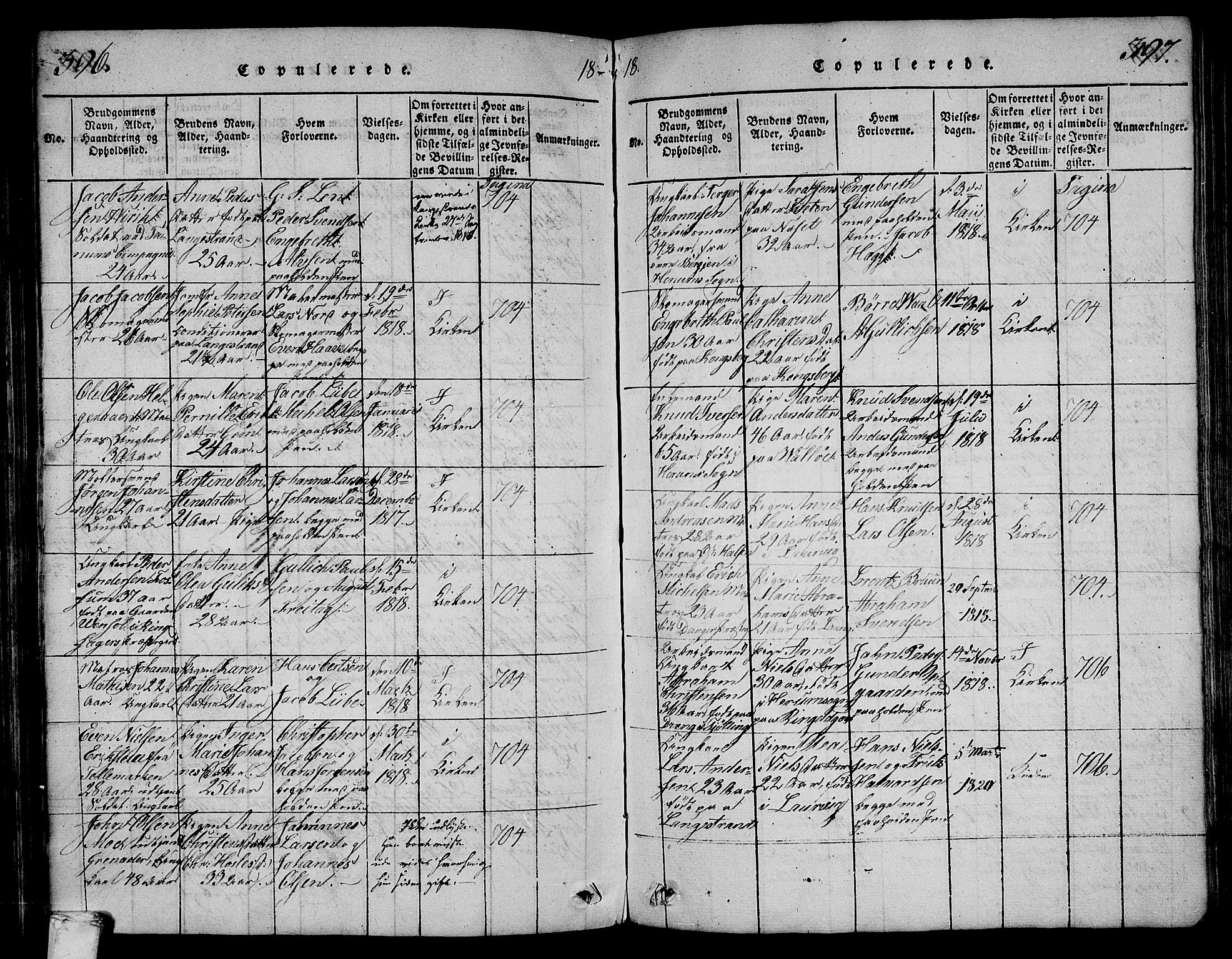 Larvik kirkebøker, AV/SAKO-A-352/F/Fa/L0001: Parish register (official) no. I 1, 1814-1825, p. 396-397