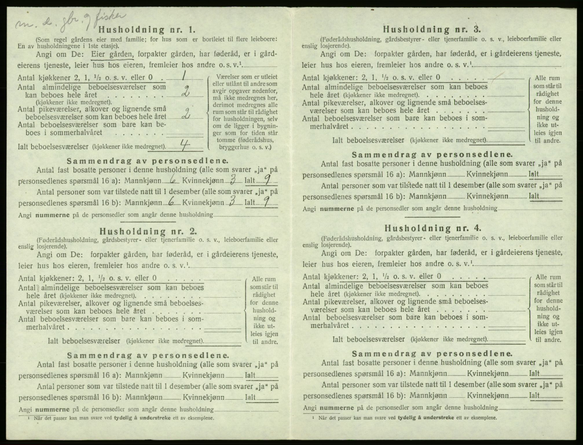 SAB, 1920 census for Moster, 1920, p. 139