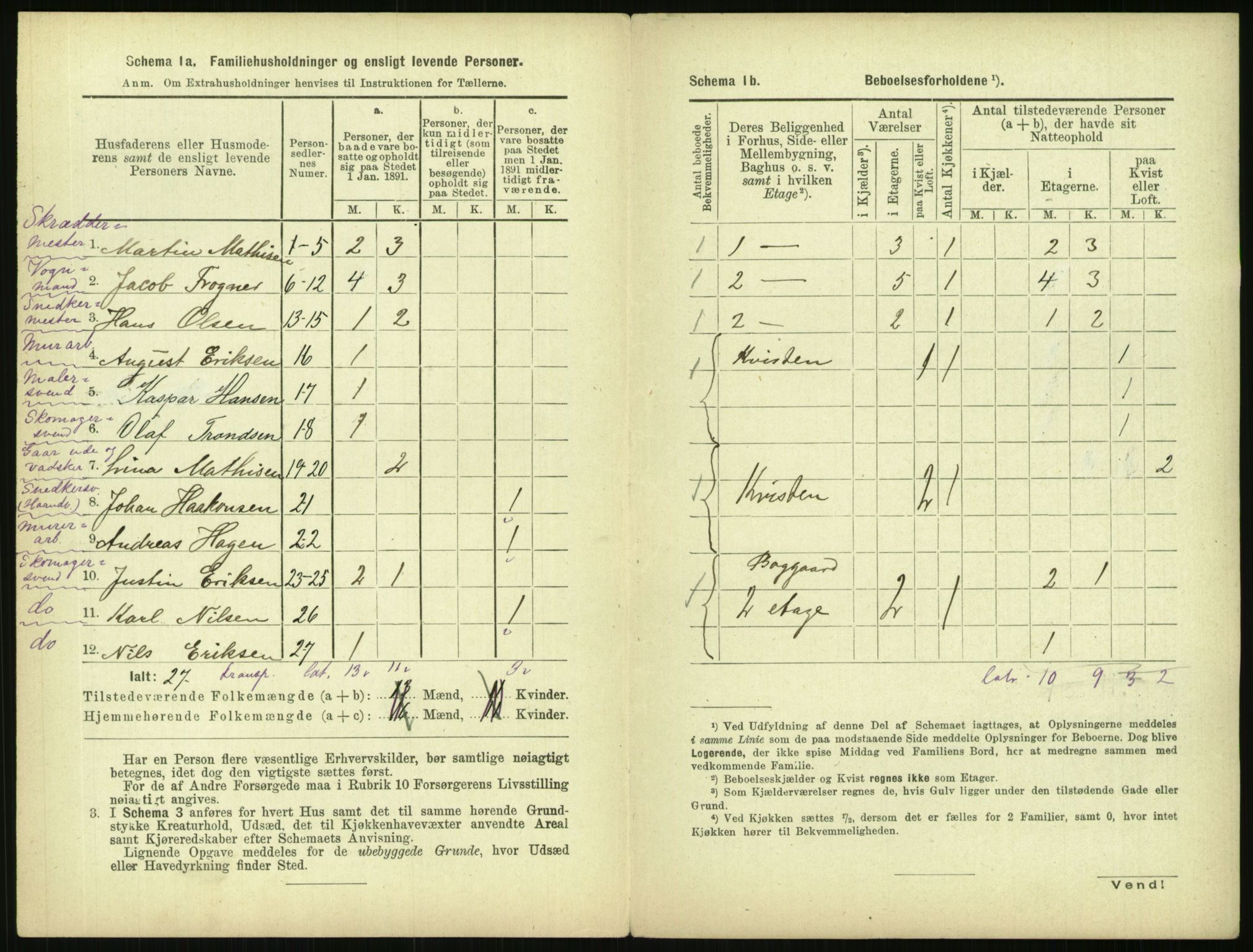 RA, 1891 census for 0301 Kristiania, 1891, p. 15863