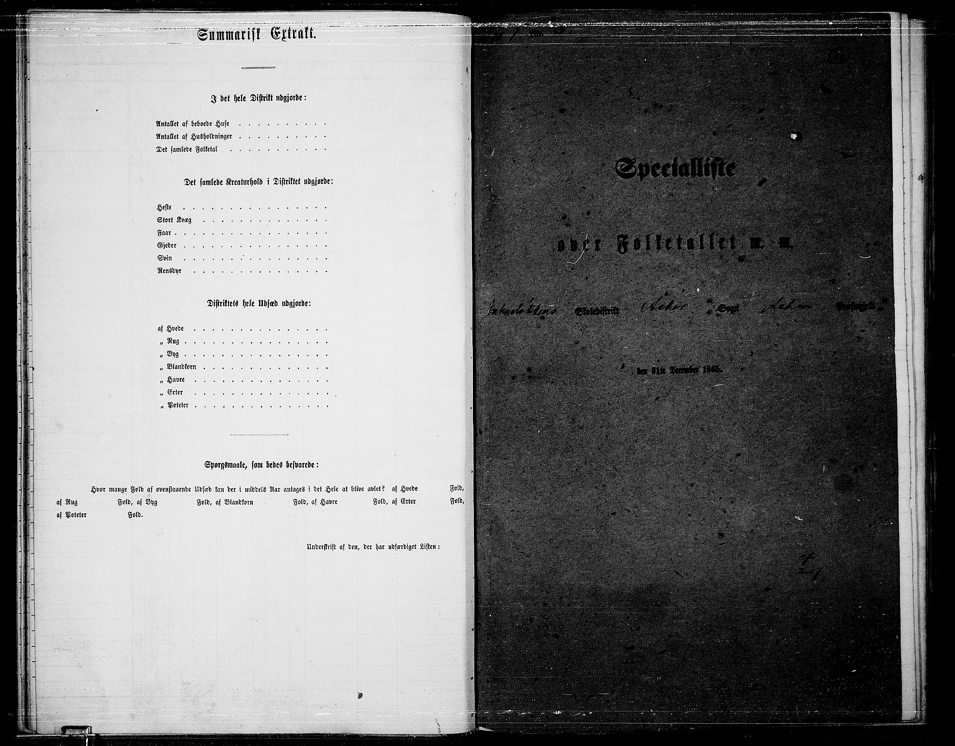 RA, 1865 census for Asker, 1865, p. 42