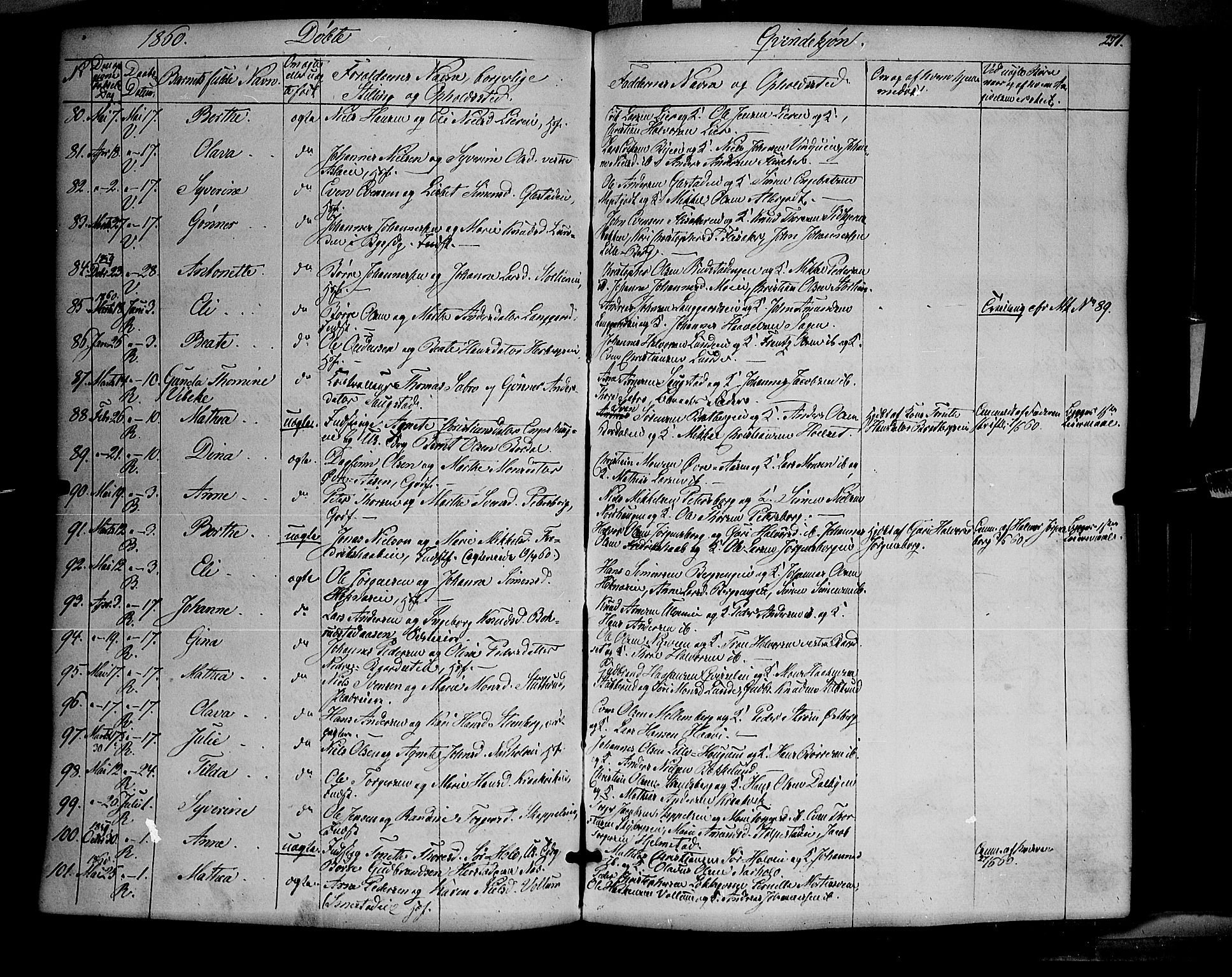 Ringsaker prestekontor, AV/SAH-PREST-014/K/Ka/L0009: Parish register (official) no. 9, 1850-1860, p. 271