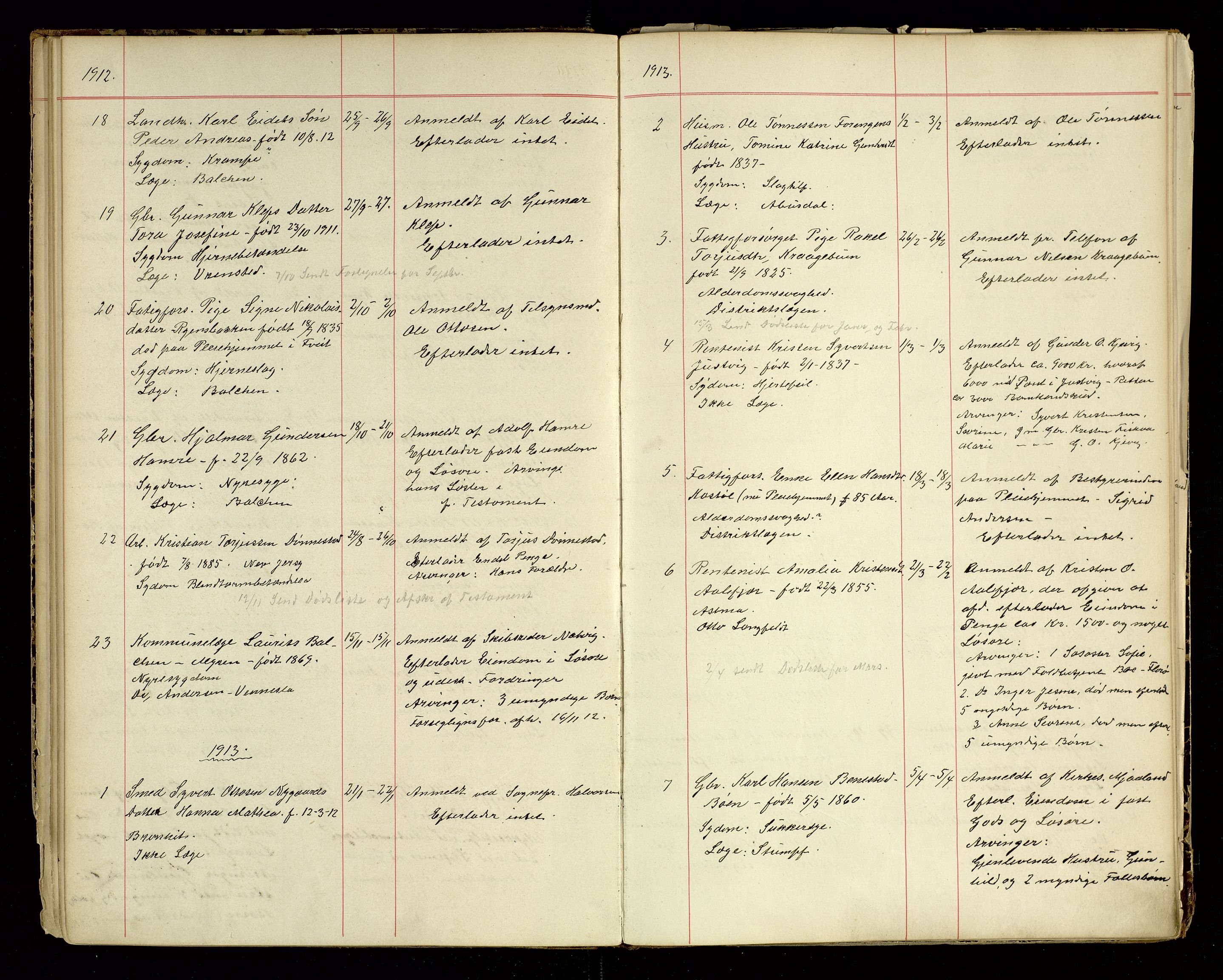 Tveit lensmannskontor, AV/SAK-1241-0046/F/Fe/L0001: Anmeldte dødsfall nr 40, 1891-1924
