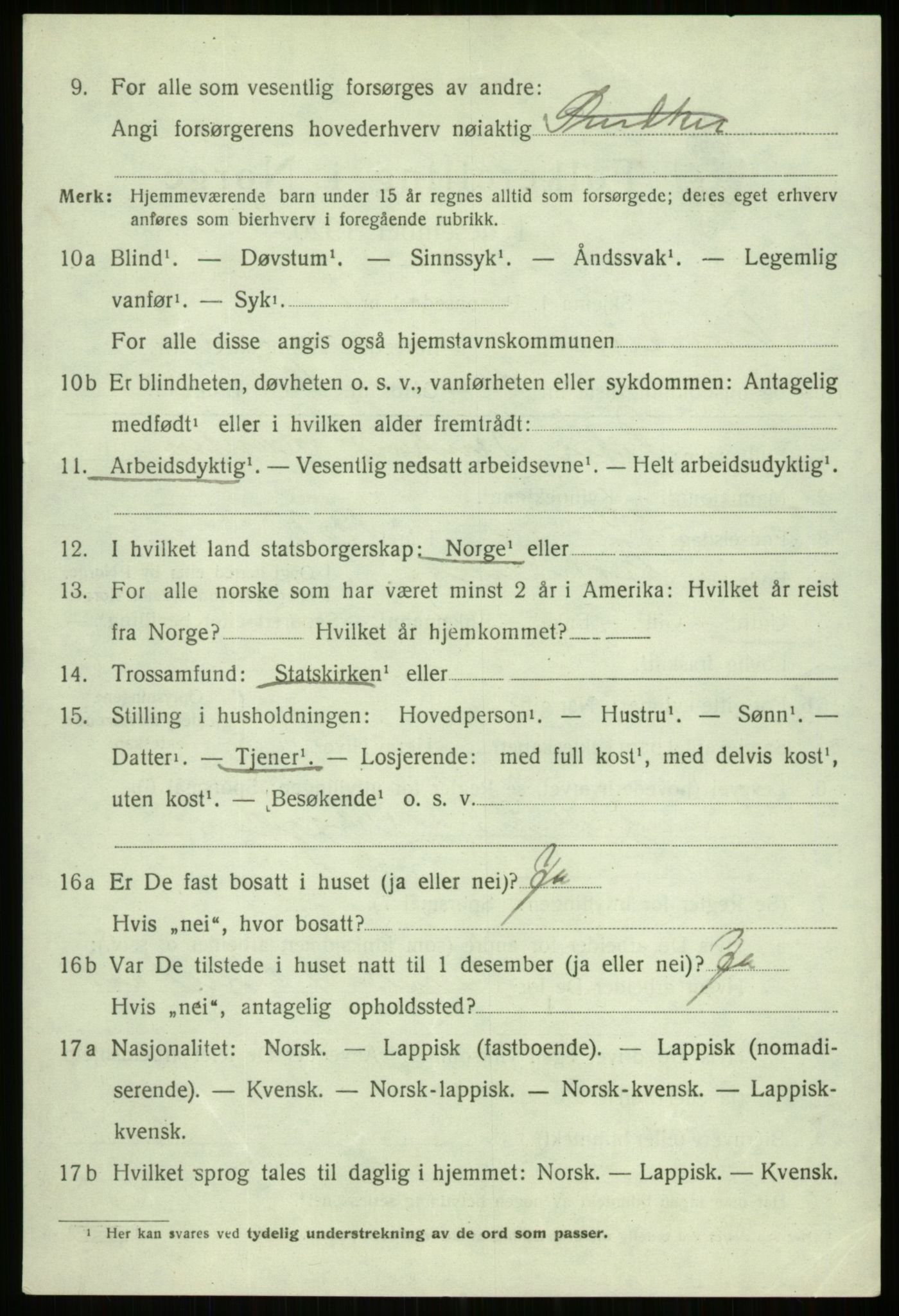 SATØ, 1920 census for Trondenes, 1920, p. 17885