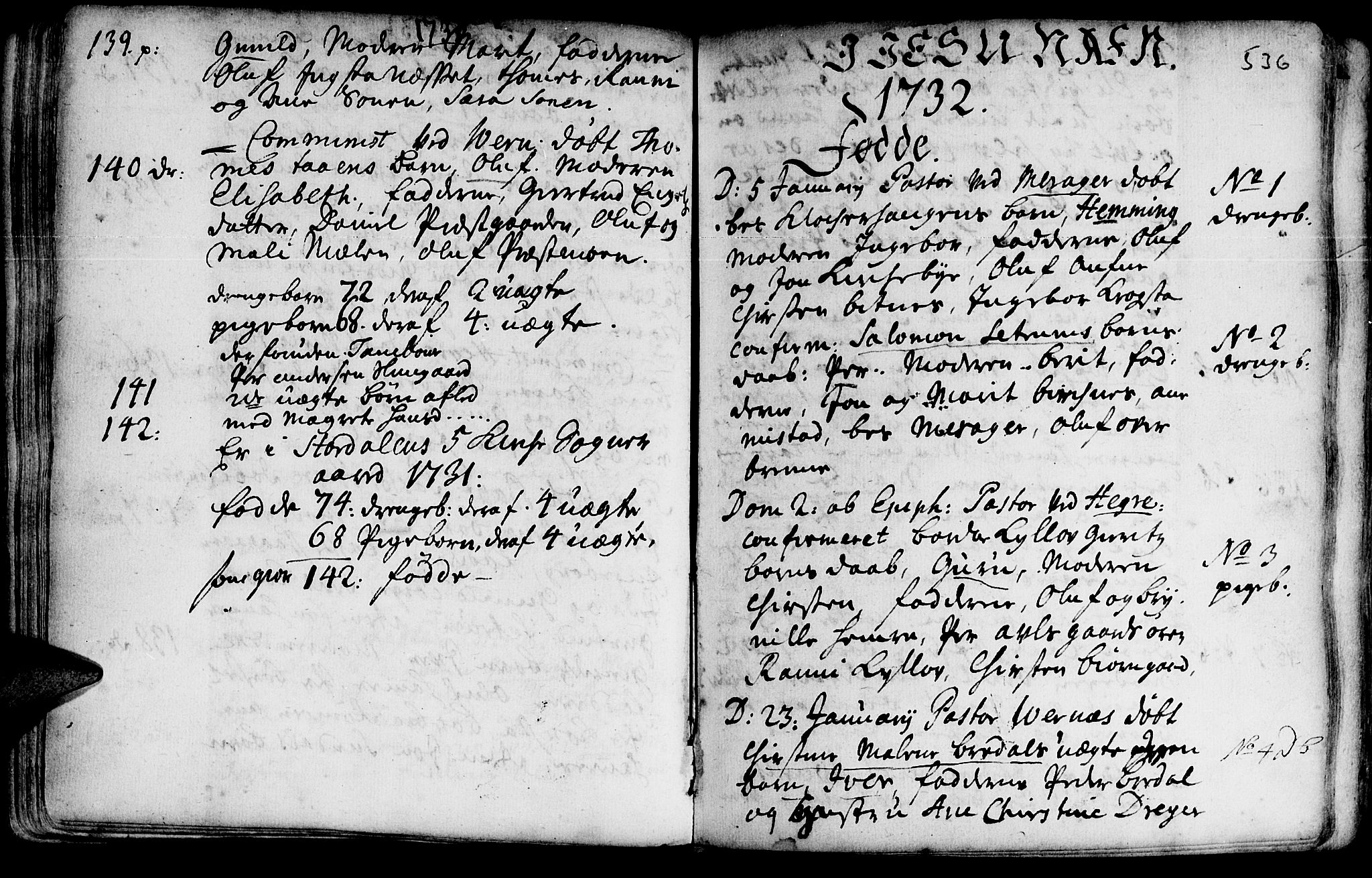 Ministerialprotokoller, klokkerbøker og fødselsregistre - Nord-Trøndelag, SAT/A-1458/709/L0055: Parish register (official) no. 709A03, 1730-1739, p. 535-536