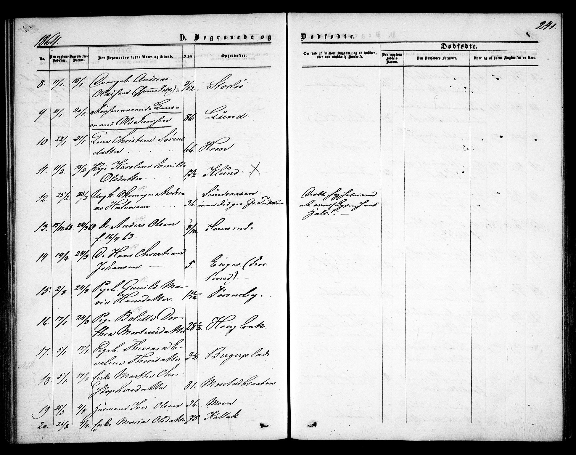 Rødenes prestekontor Kirkebøker, SAO/A-2005/F/Fa/L0007: Parish register (official) no. I 7, 1860-1869, p. 241
