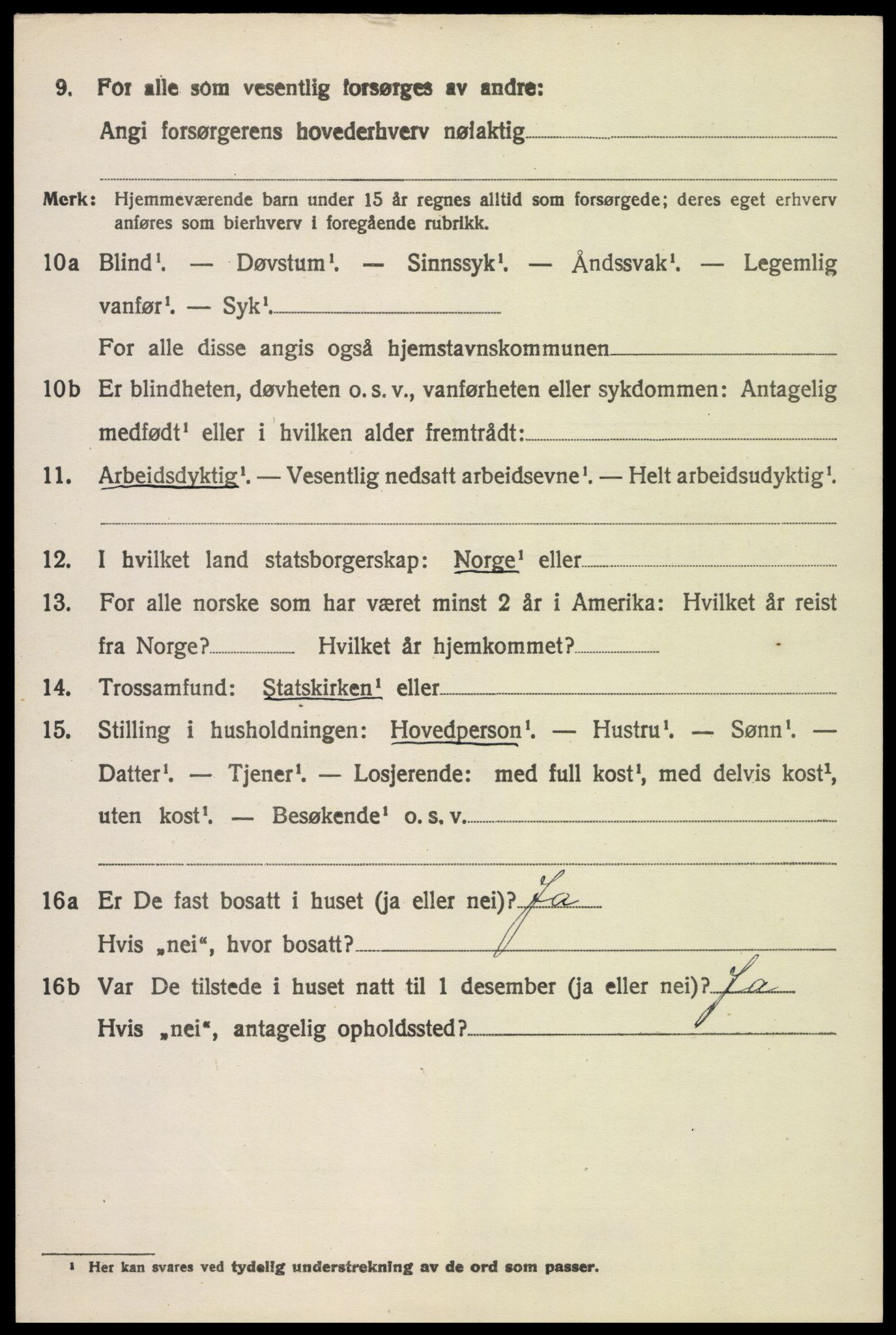 SAH, 1920 census for Øyer, 1920, p. 4262