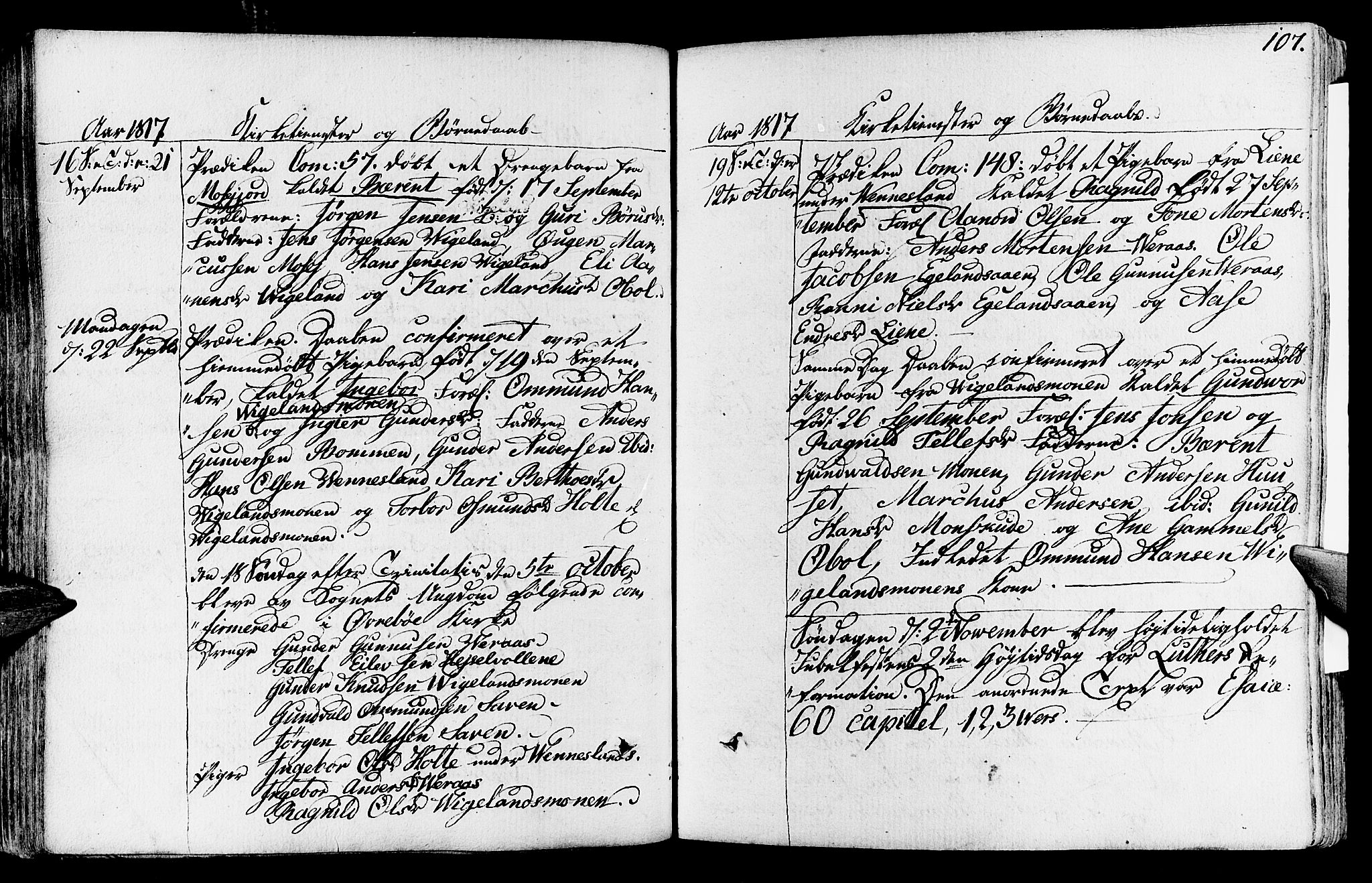 Vennesla sokneprestkontor, SAK/1111-0045/Fa/Fab/L0002: Parish register (official) no. A 2, 1794-1834, p. 107