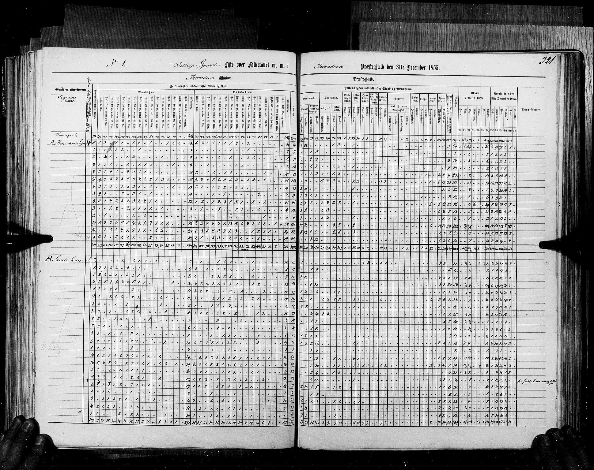 RA, Census 1855, vol. 6B: Nordland amt og Finnmarken amt, 1855, p. 321