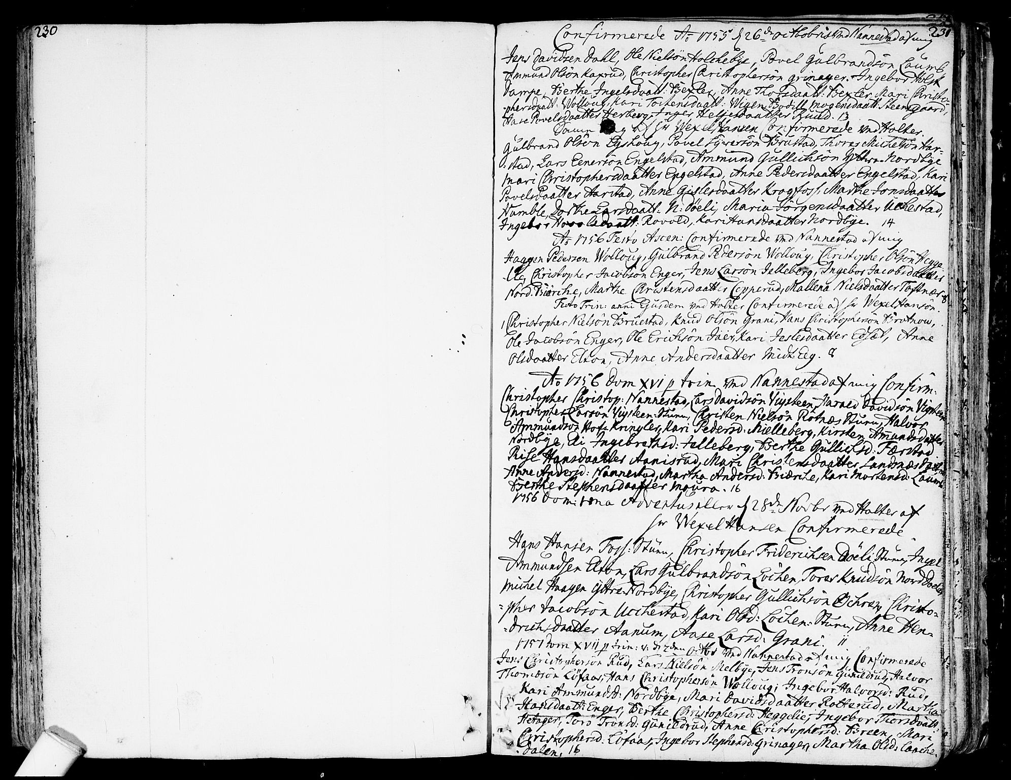 Nannestad prestekontor Kirkebøker, SAO/A-10414a/F/Fa/L0007: Parish register (official) no. I 7, 1754-1791, p. 230-231